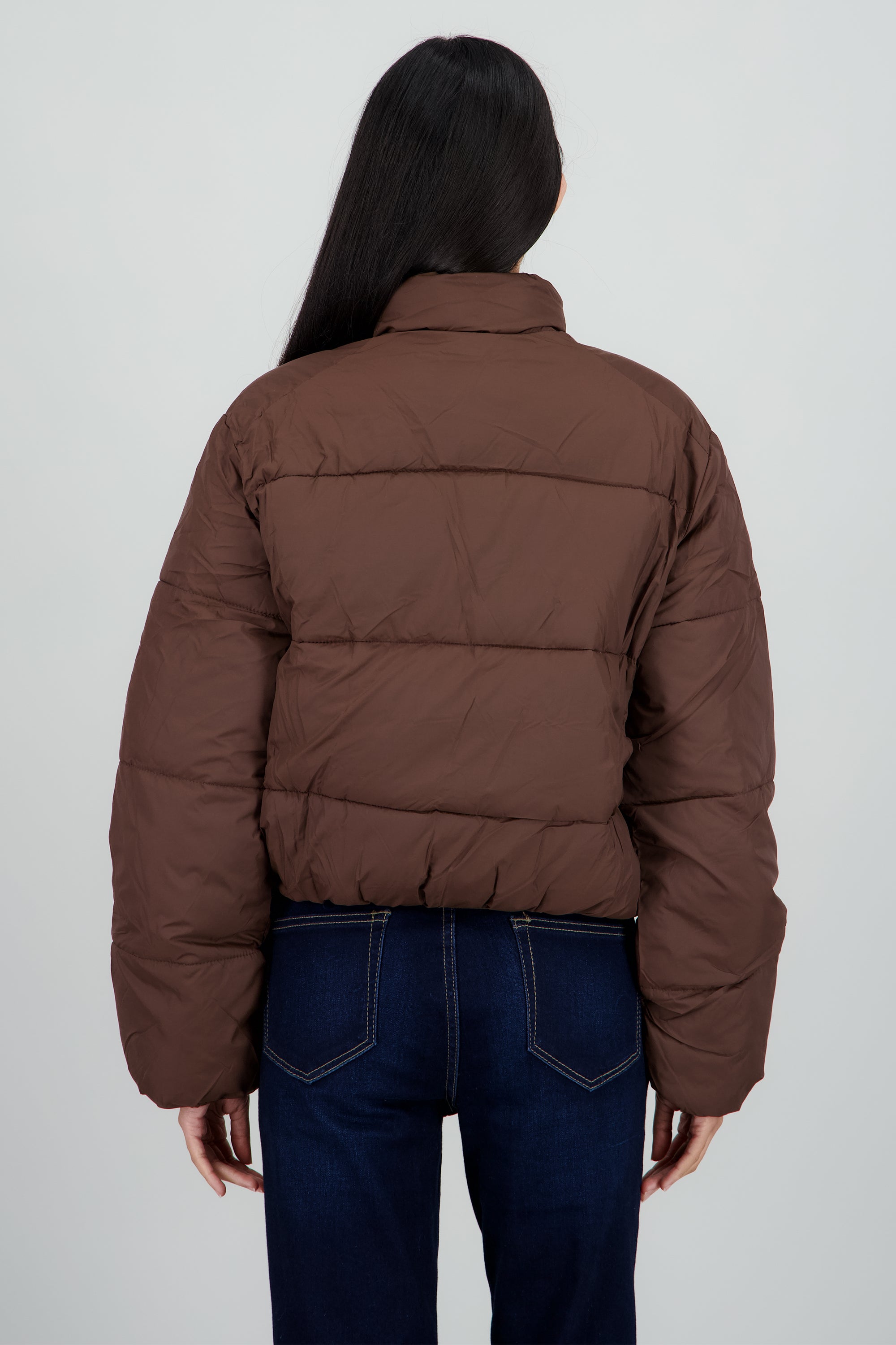 Chamarra puffer capitonada CHOCOLATE