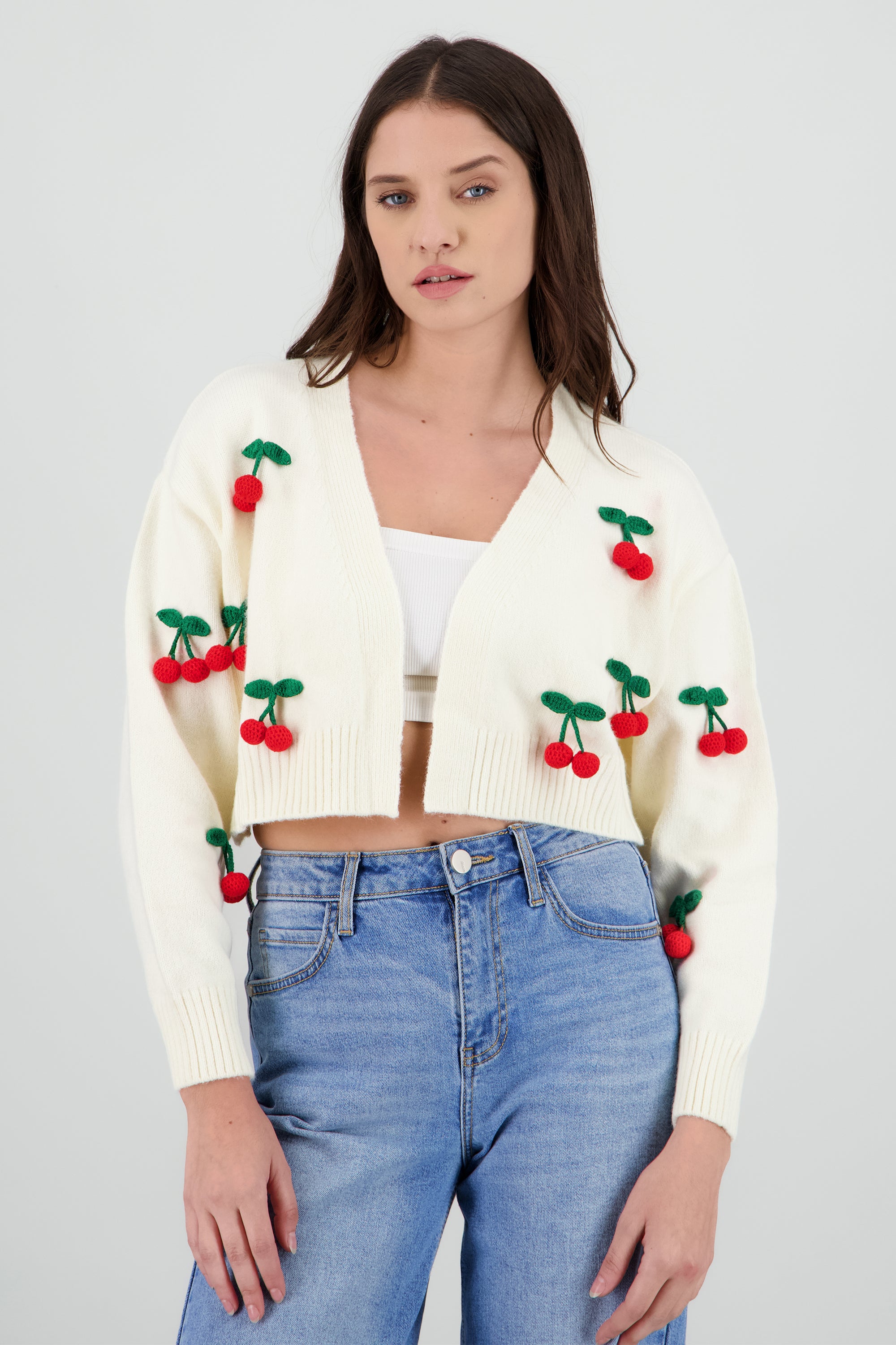 Cardigan cerezas 3d HUESO