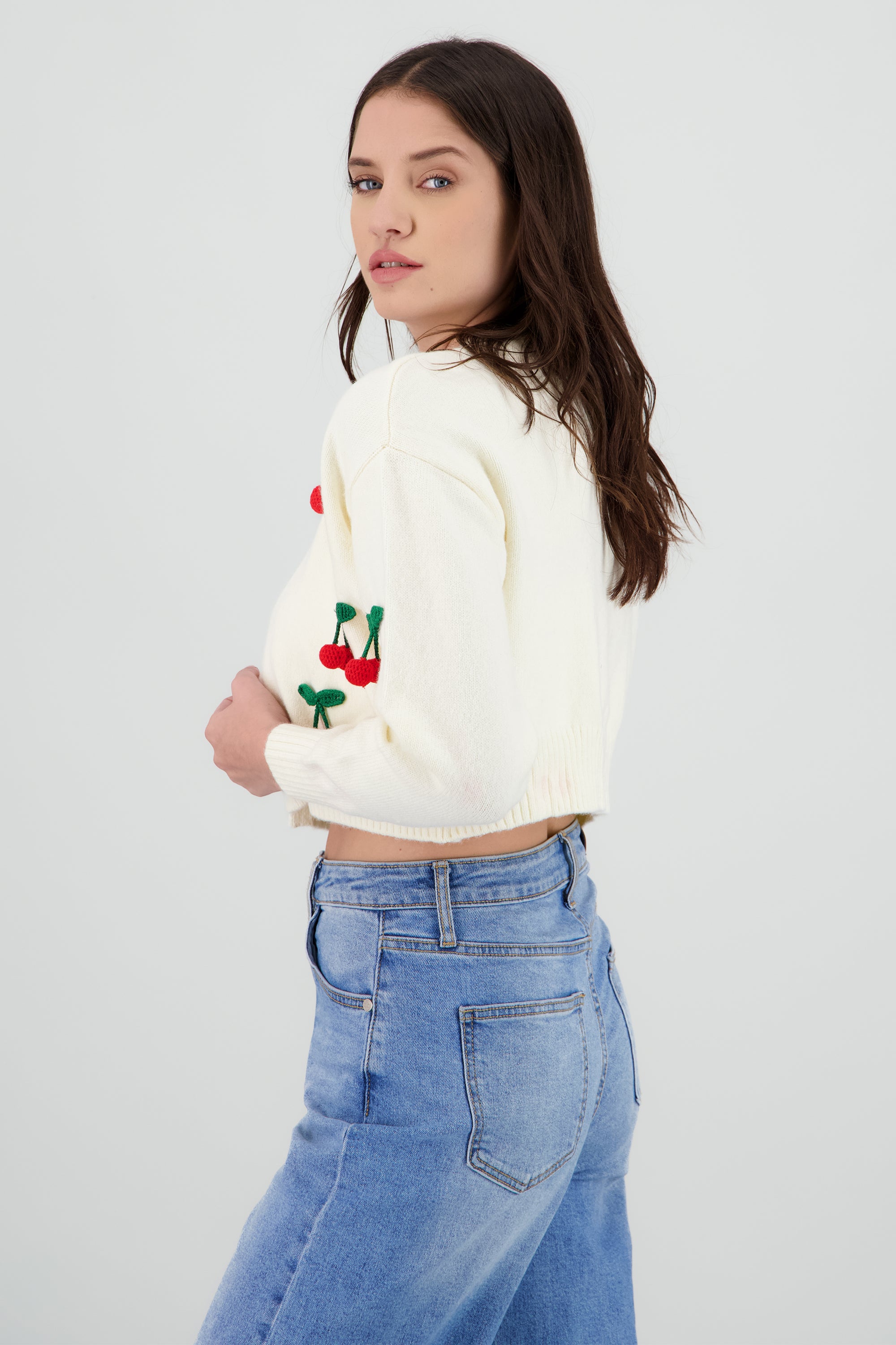 Cardigan cerezas 3d HUESO