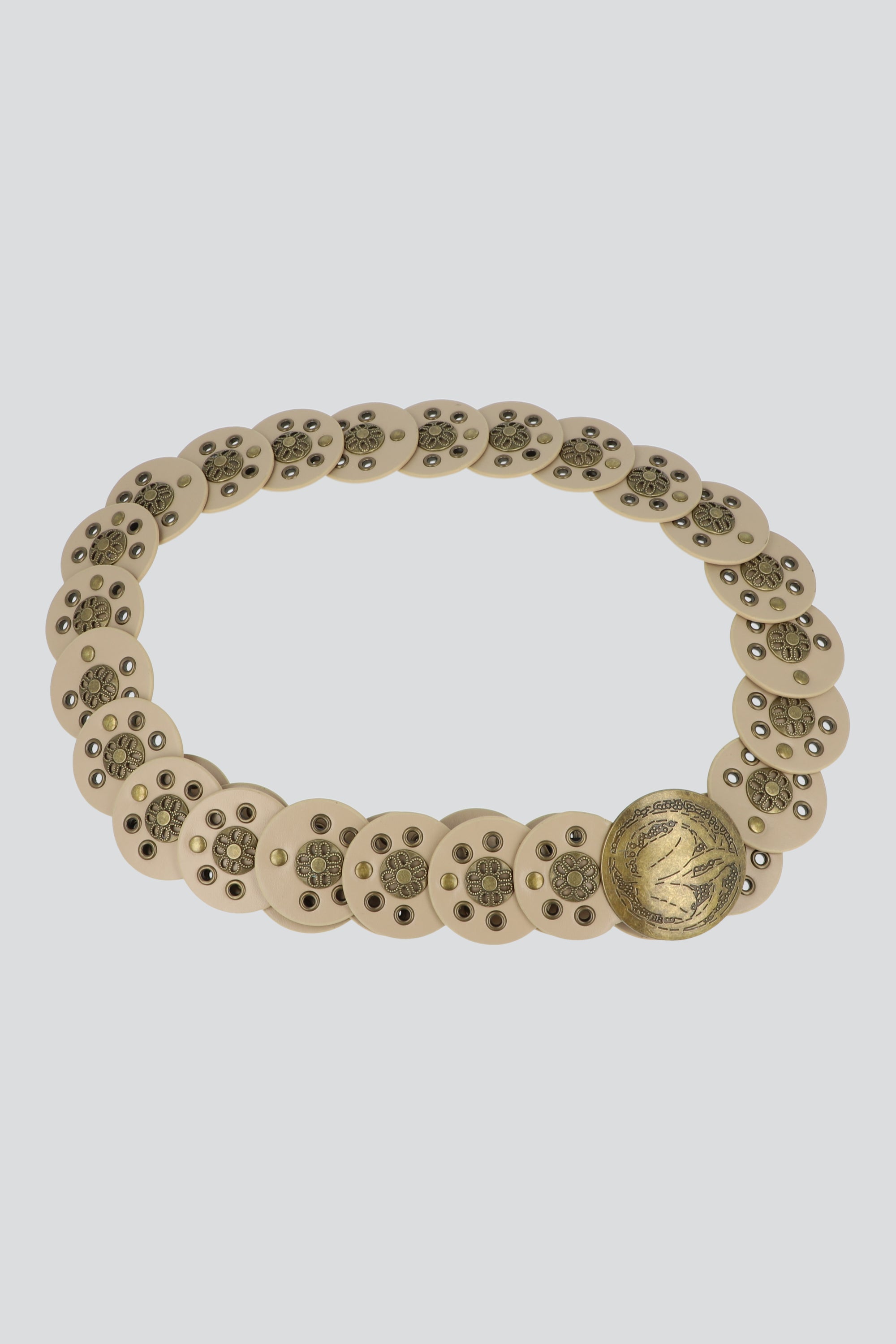 Cinturon boho multicirculo BEIGE
