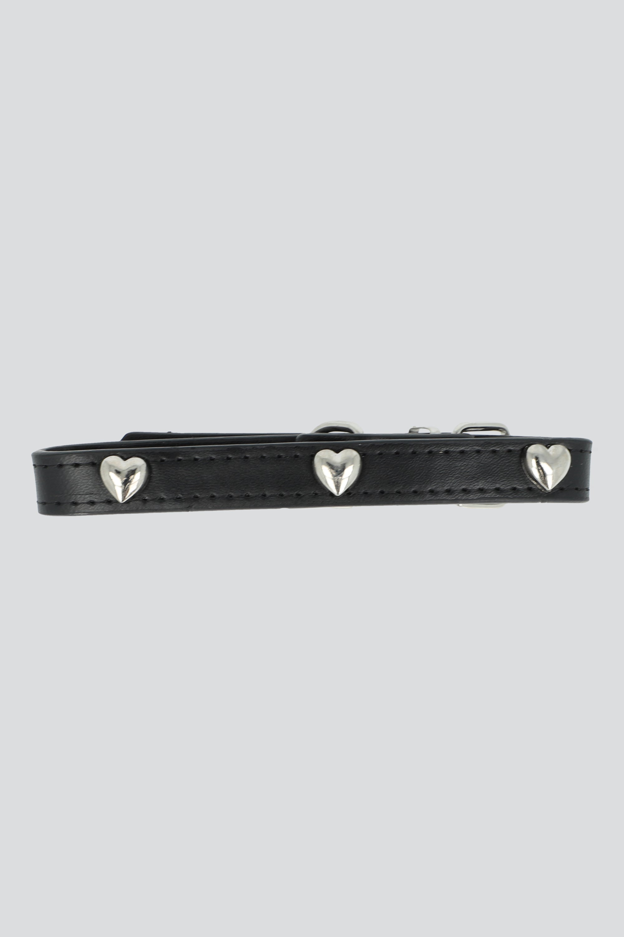 Collar mascota corazon metal NEGRO
