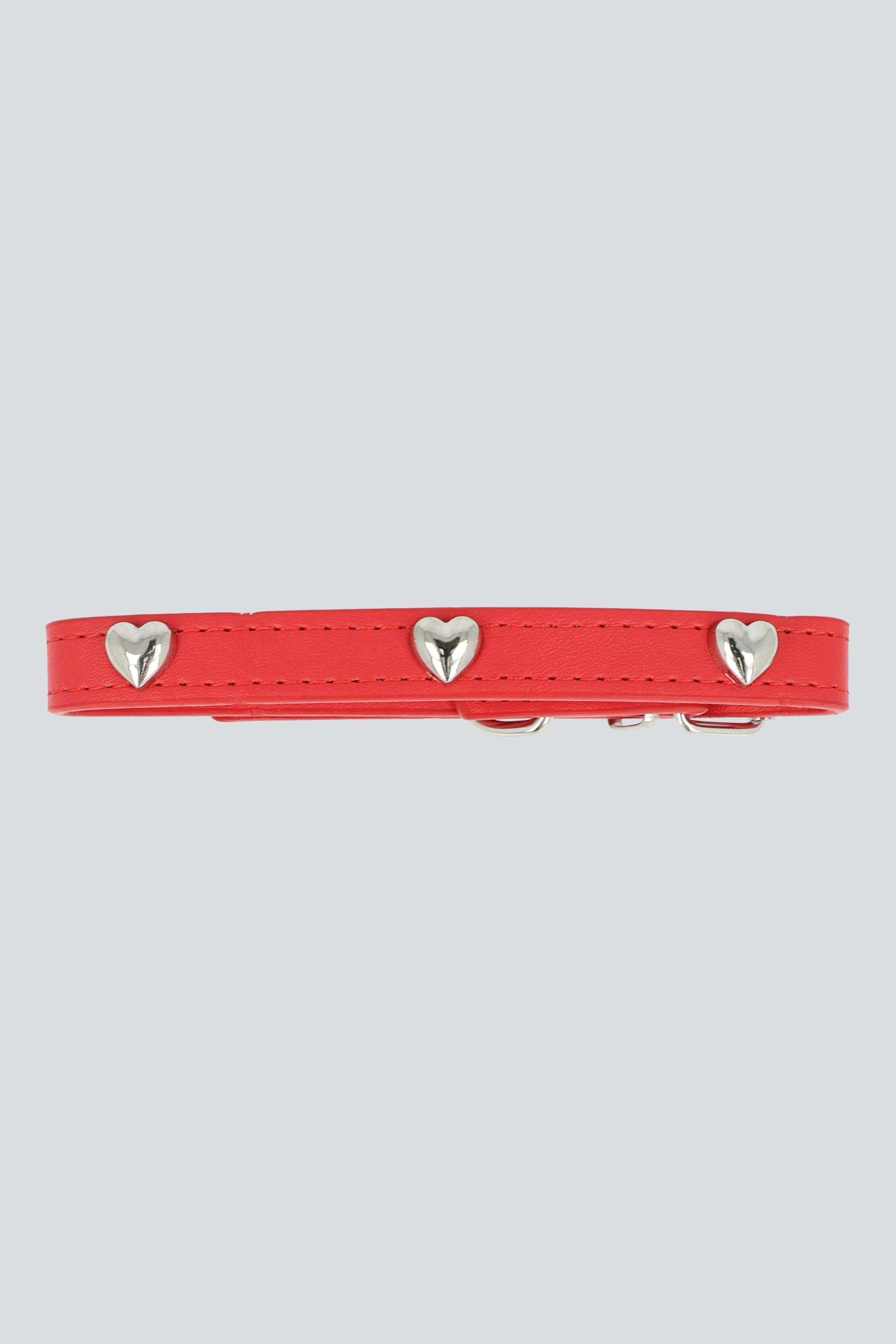 Collar mascota corazon metal ROJO