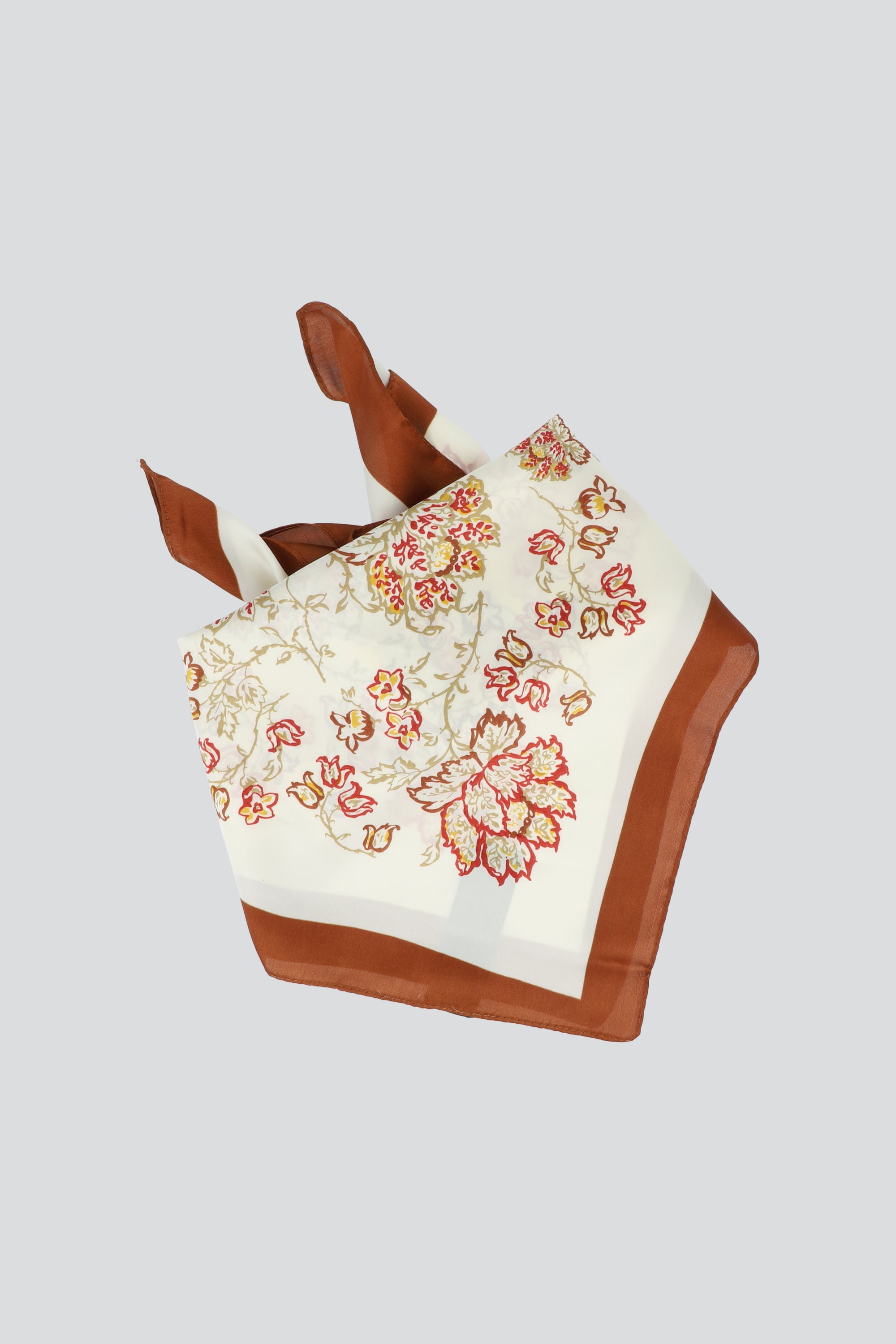 Pañuelo flores otoñales CAFE