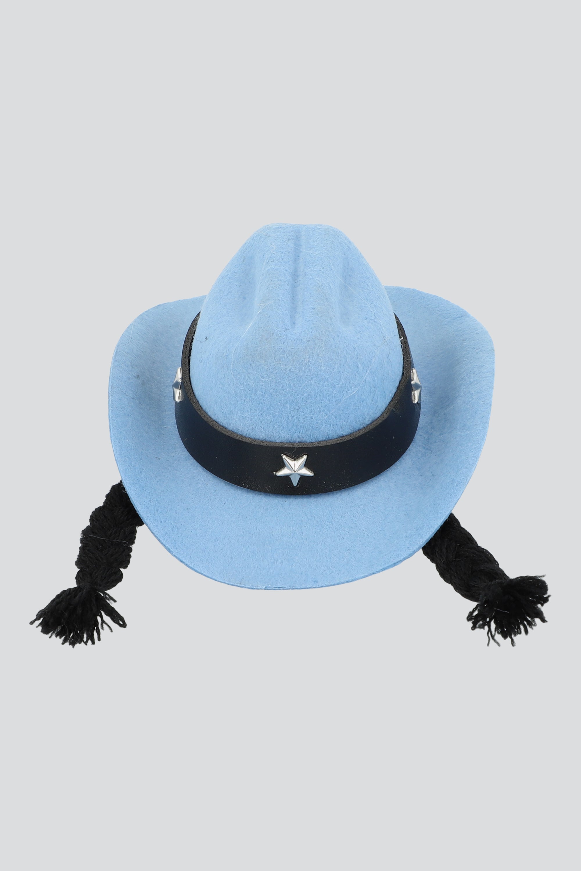 Sombrero trenzas mascota AZUL