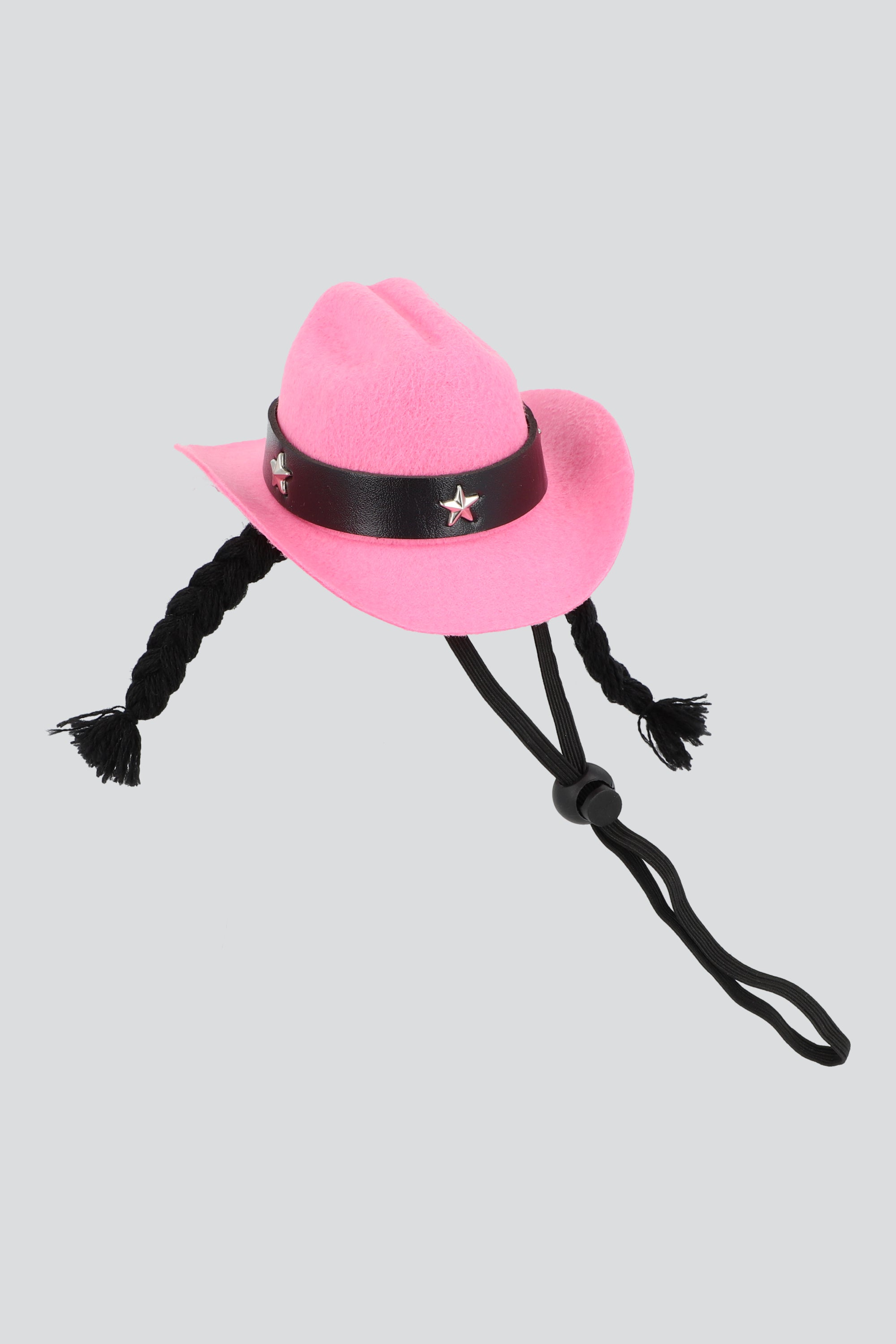 Sombrero trenzas mascota ROSA