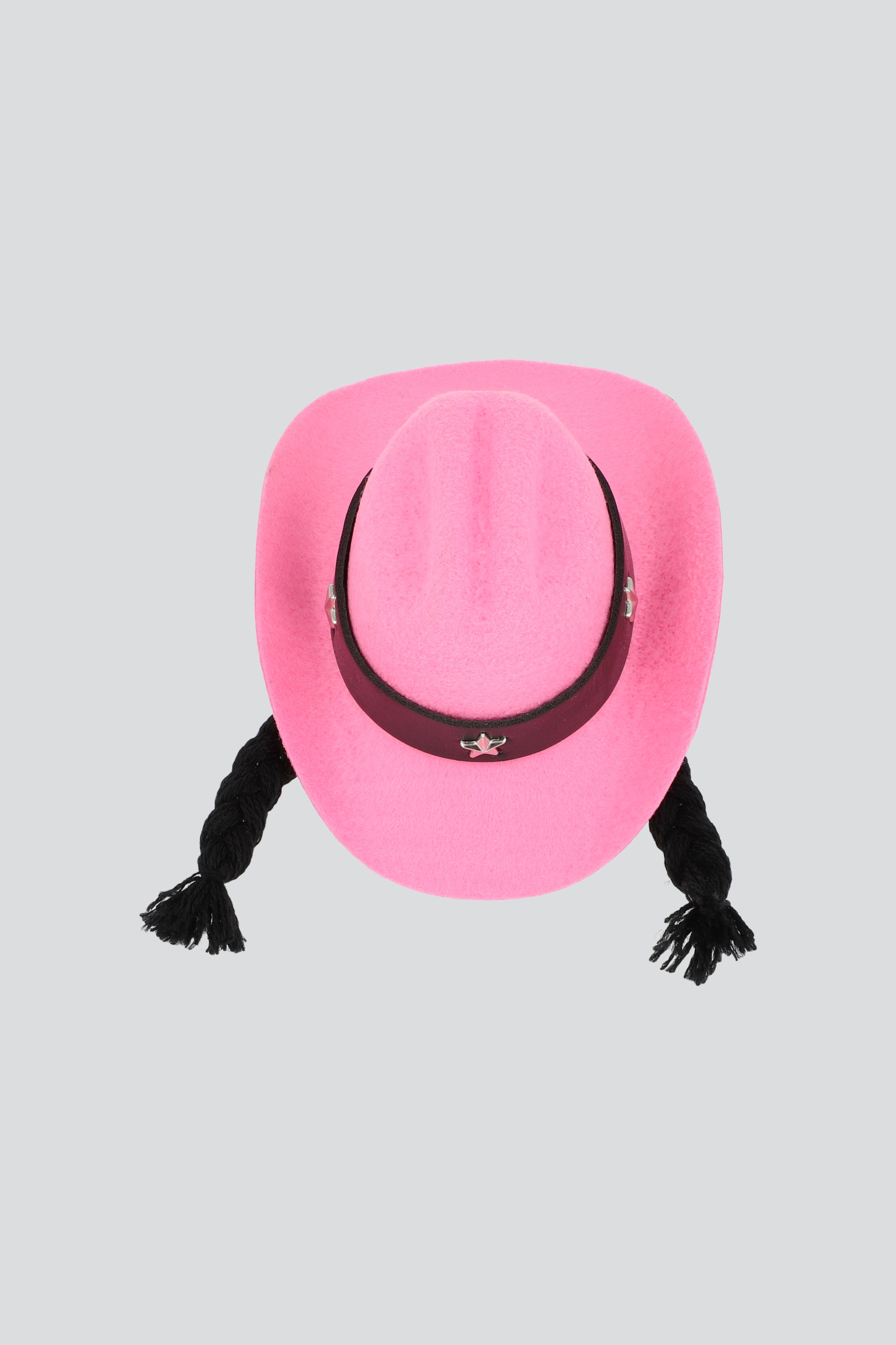 Sombrero trenzas mascota ROSA