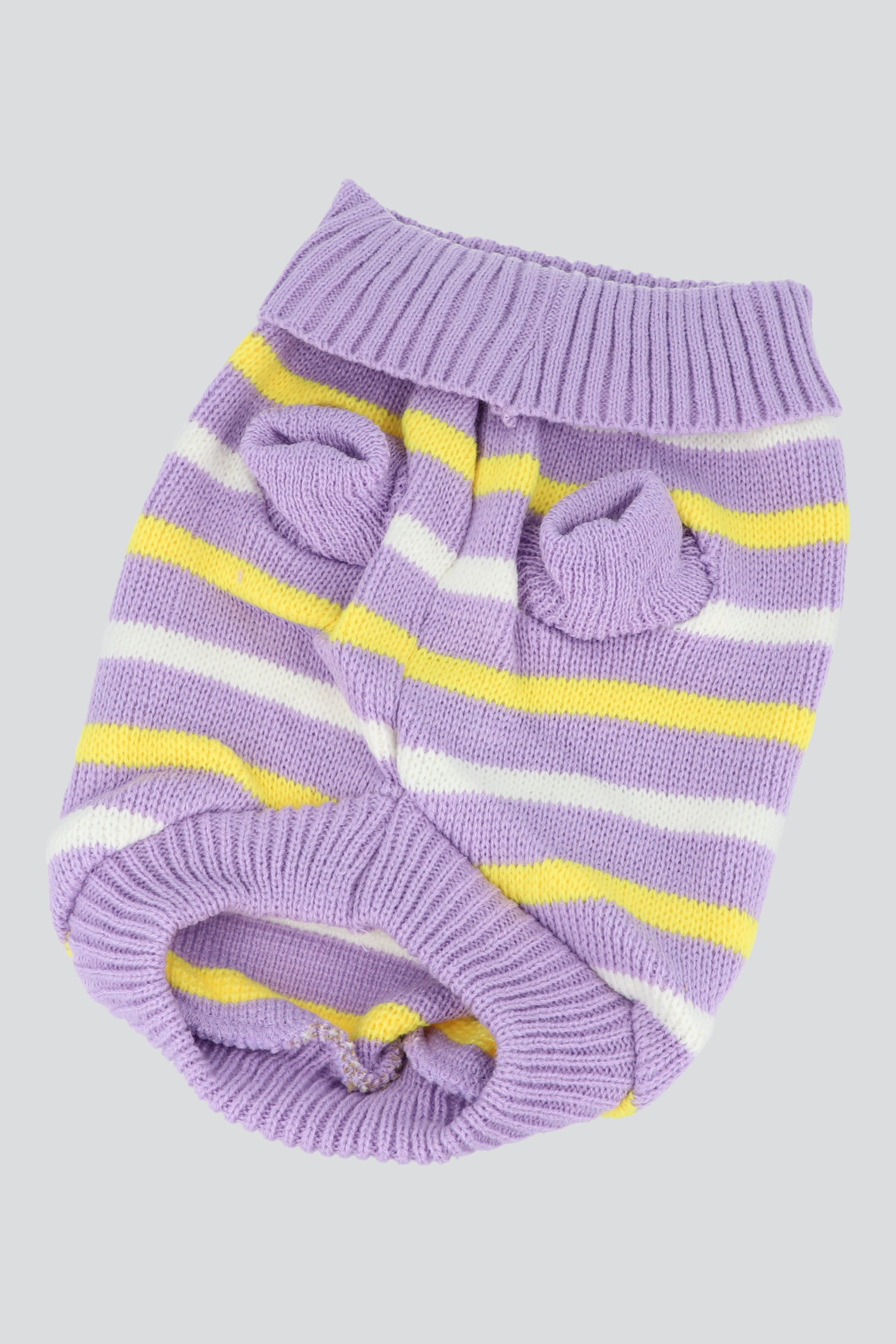 Sueter mascota rayas MORADO