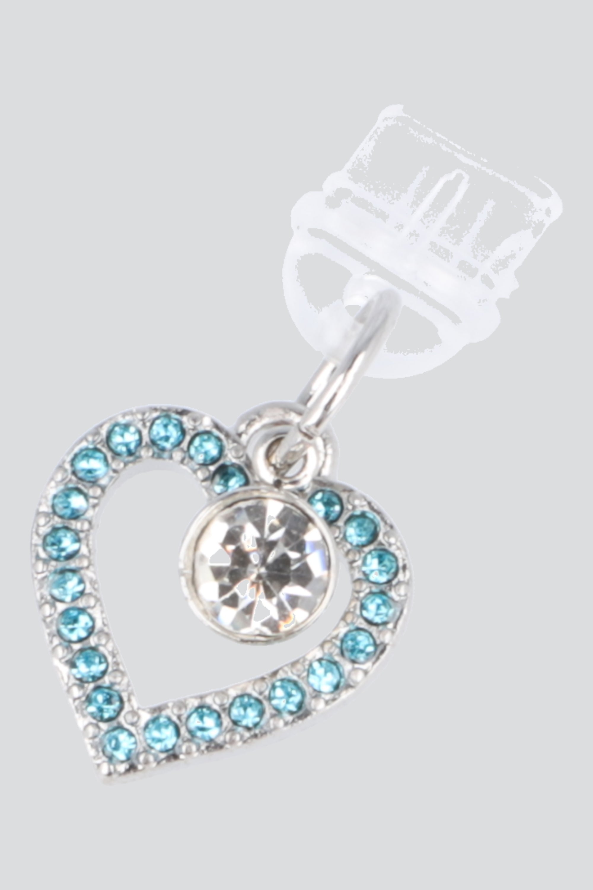 Charm cel corazon brillos AZUL