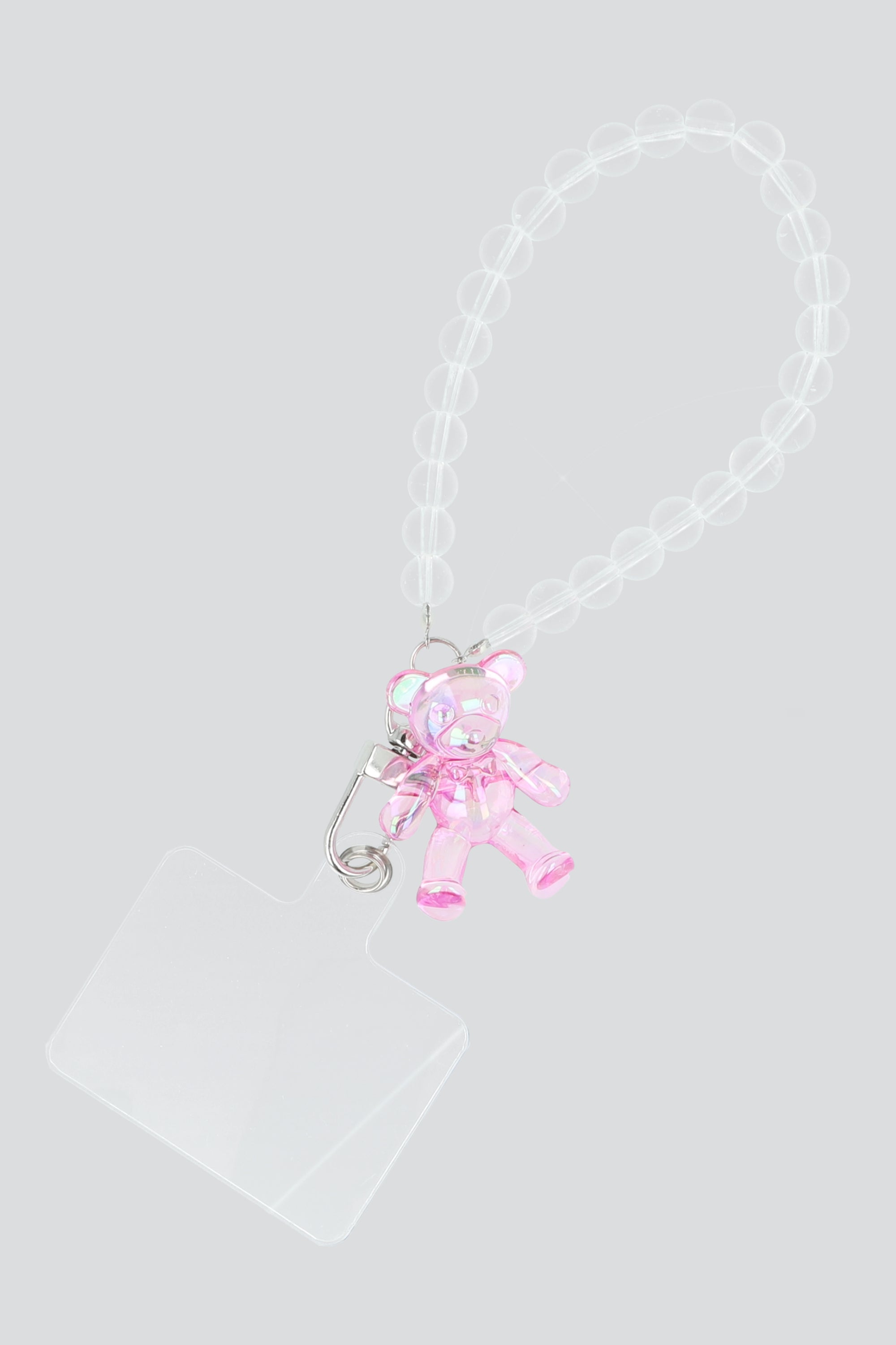 Correa para cel osito acrilico ROSA
