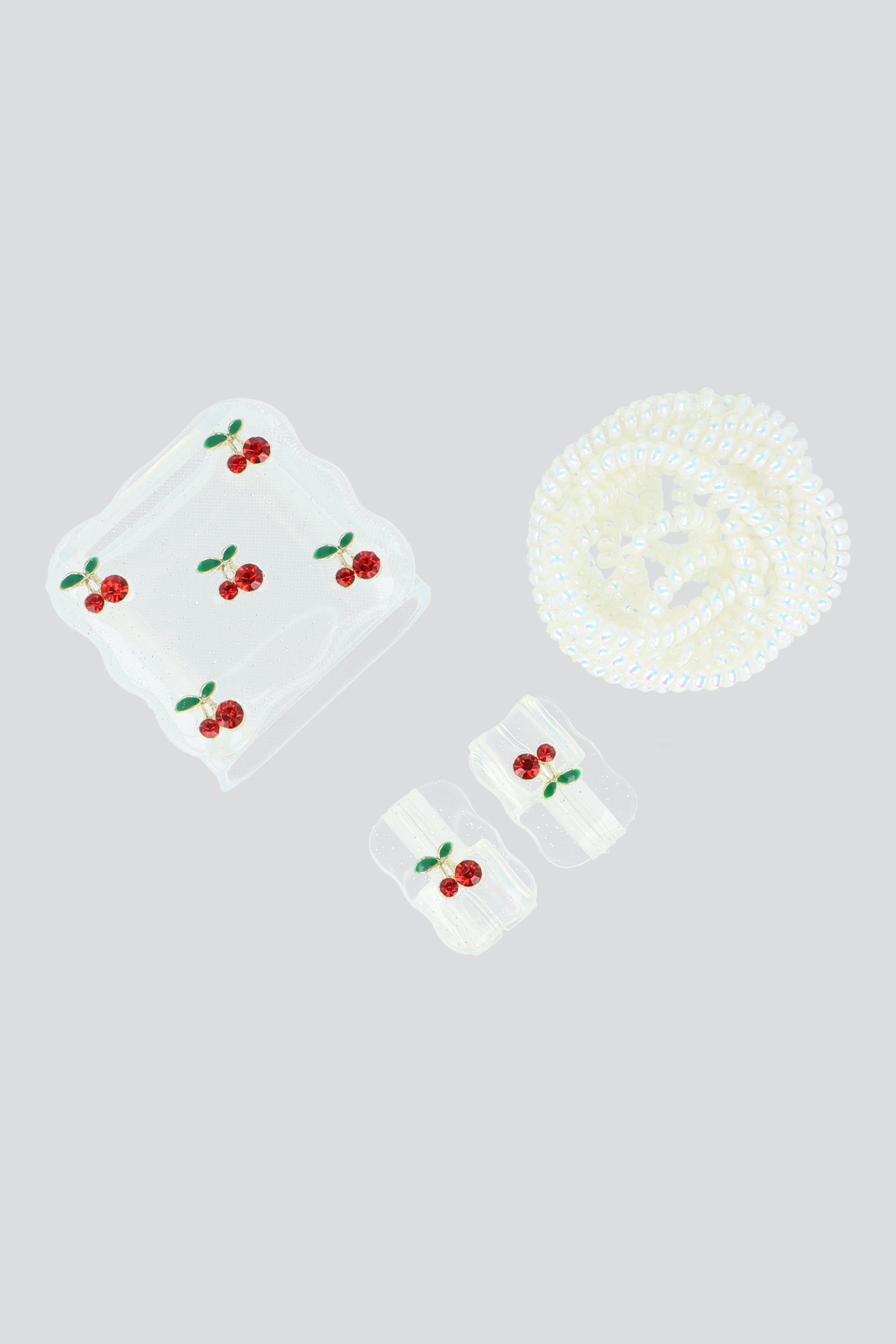 Set cubrecargador cerezas ROJO