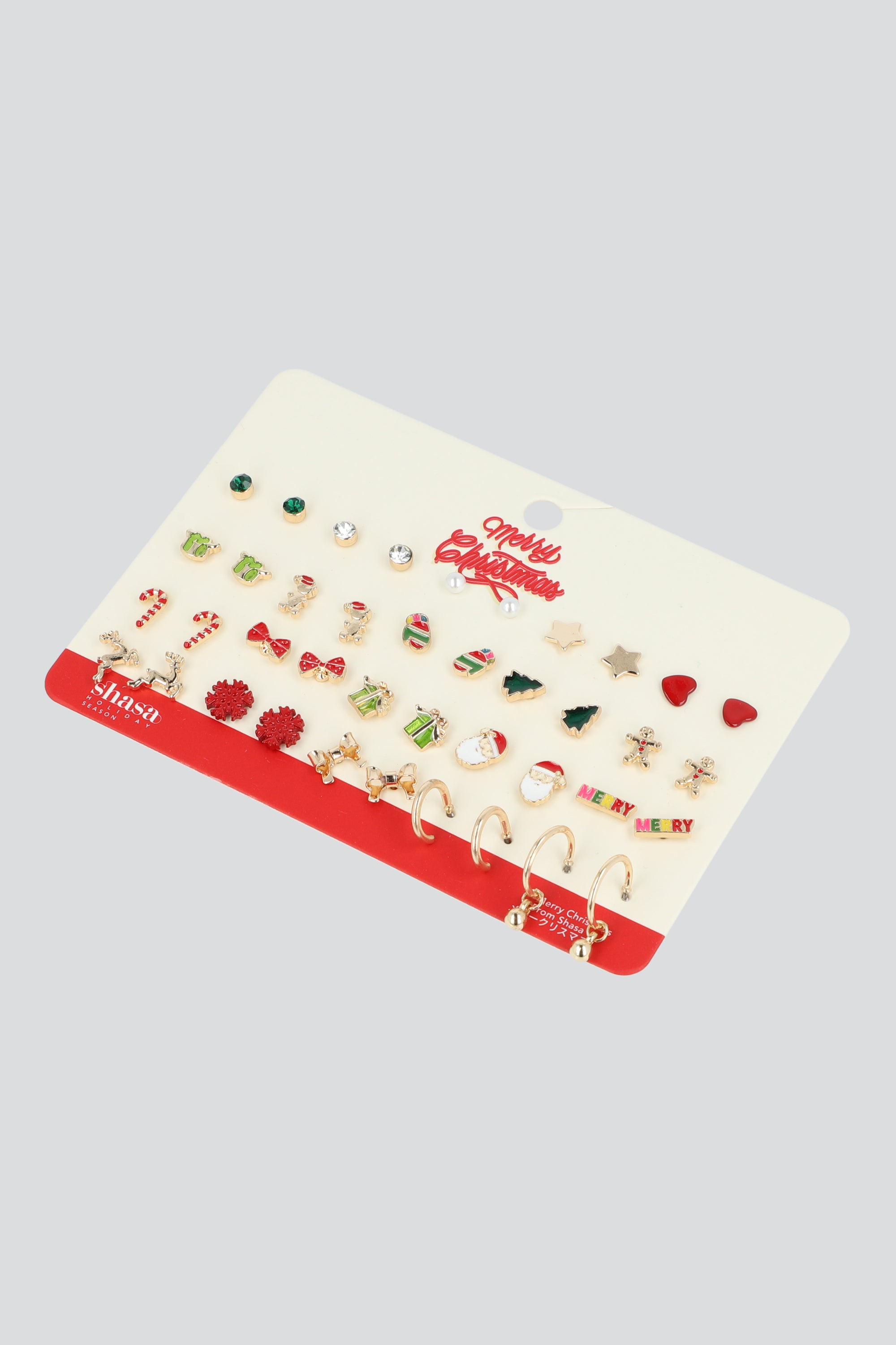 20 PR ARETES FIGURAS NAVIDEÑAS ORO