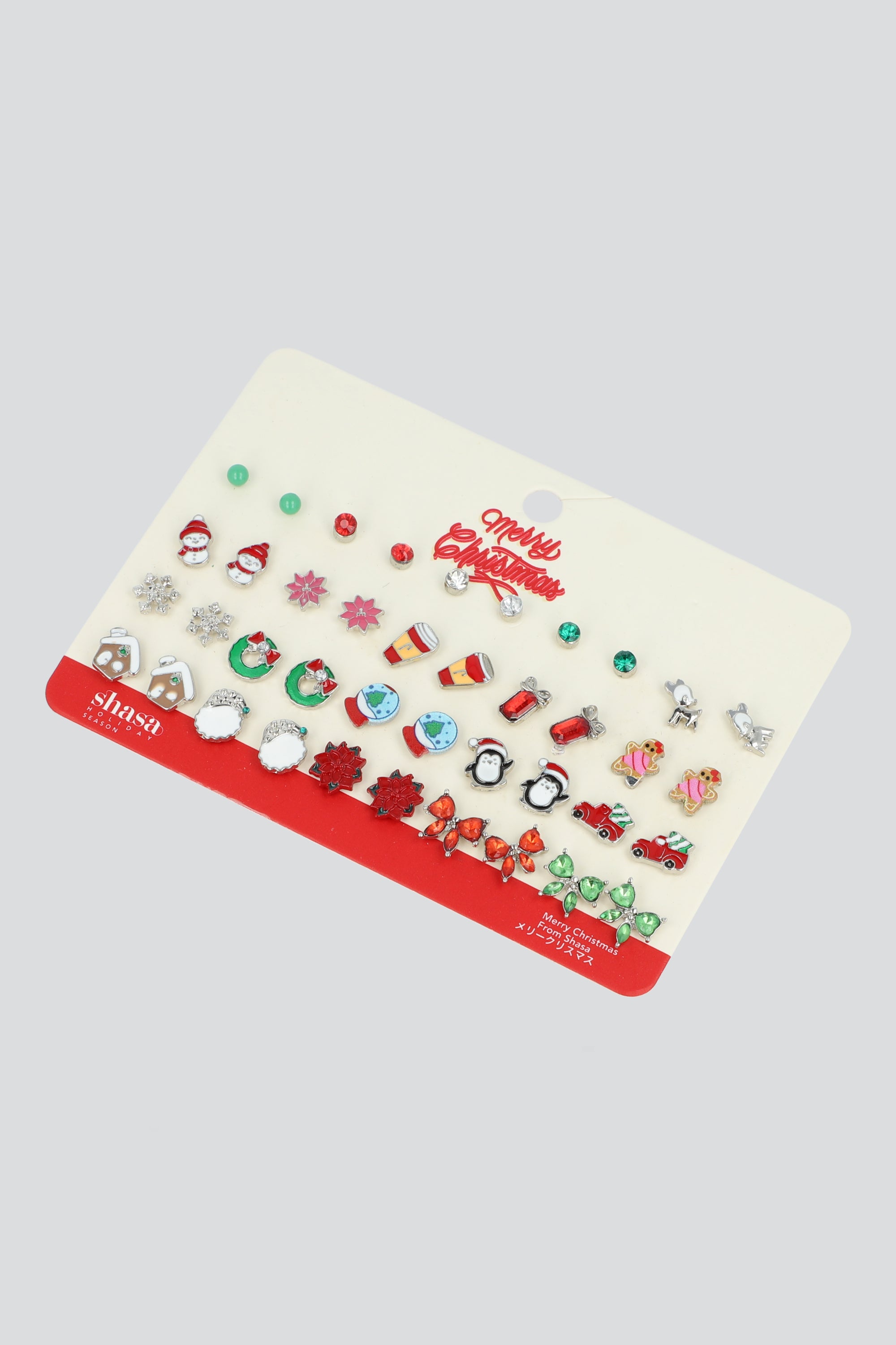 20 PR ARETES NAVIDEÑOS MIX PLATA