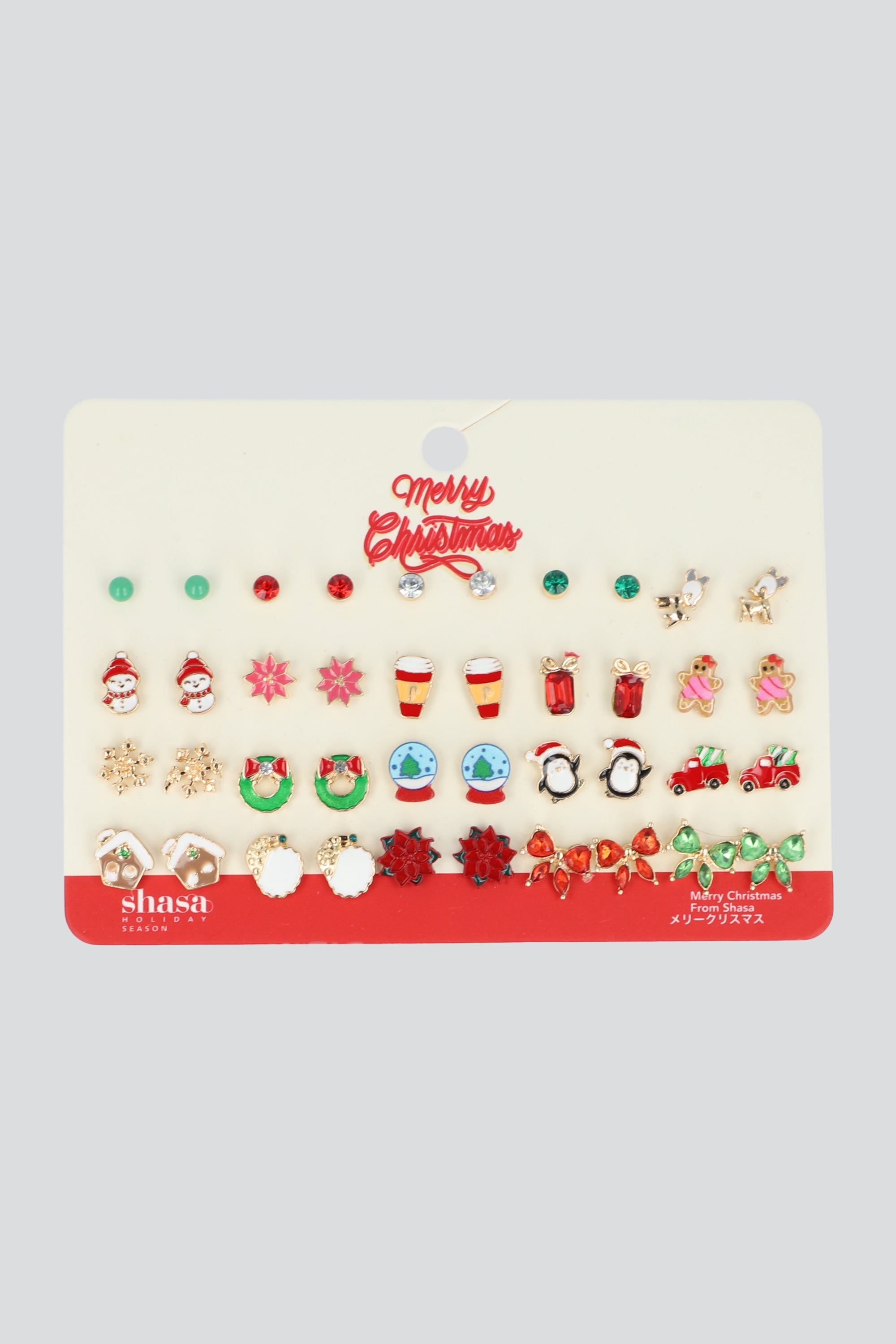20 PR ARETES NAVIDEÑOS MIX ORO