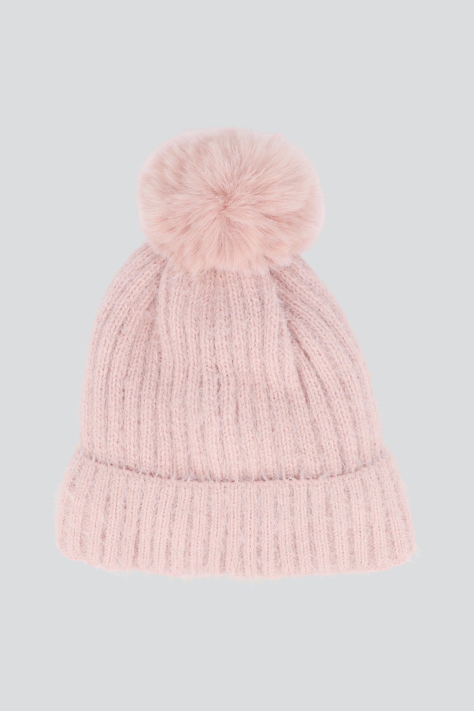 Beanie tejido fluffy ROSA