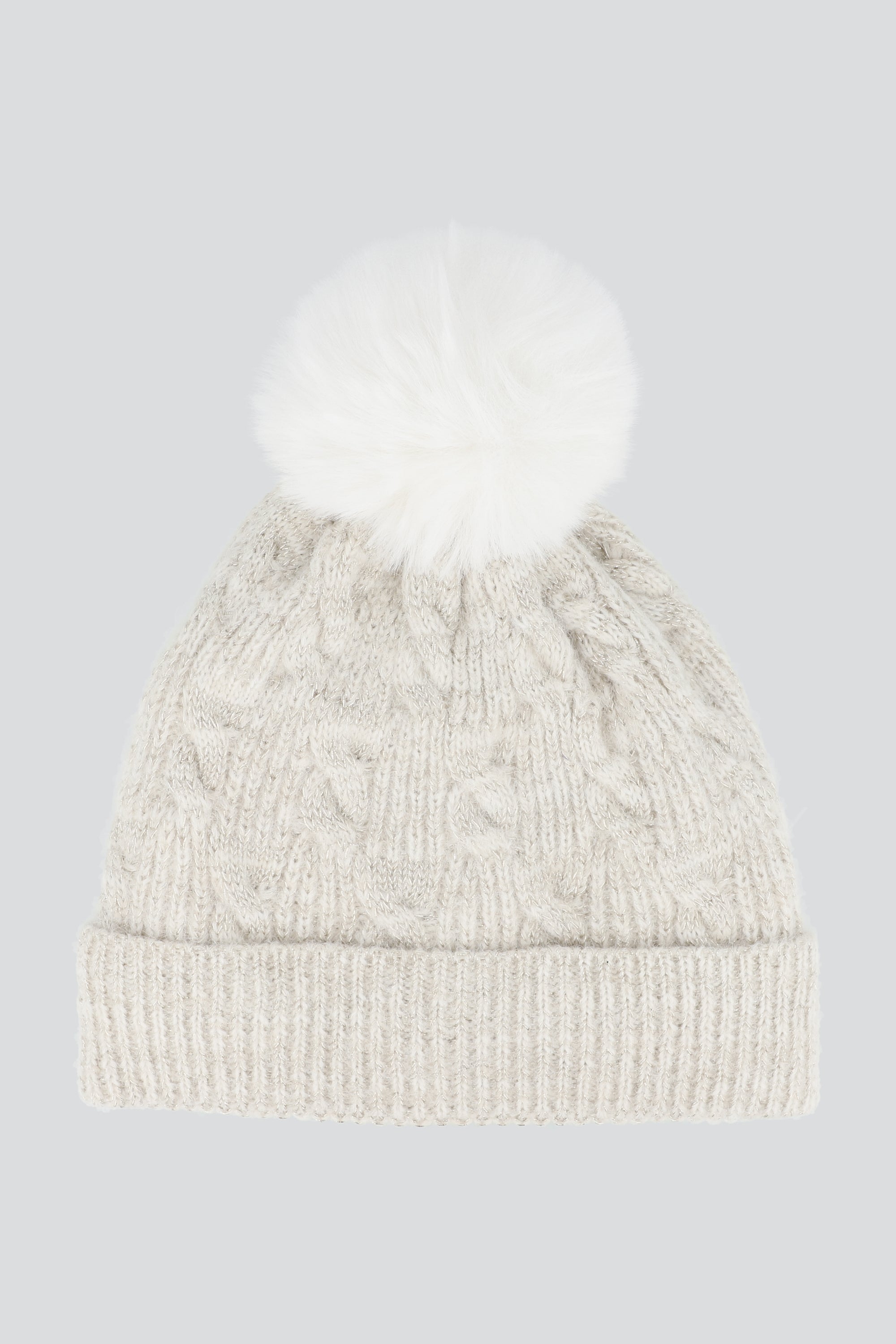 Beanie trenza zigzag HUESO