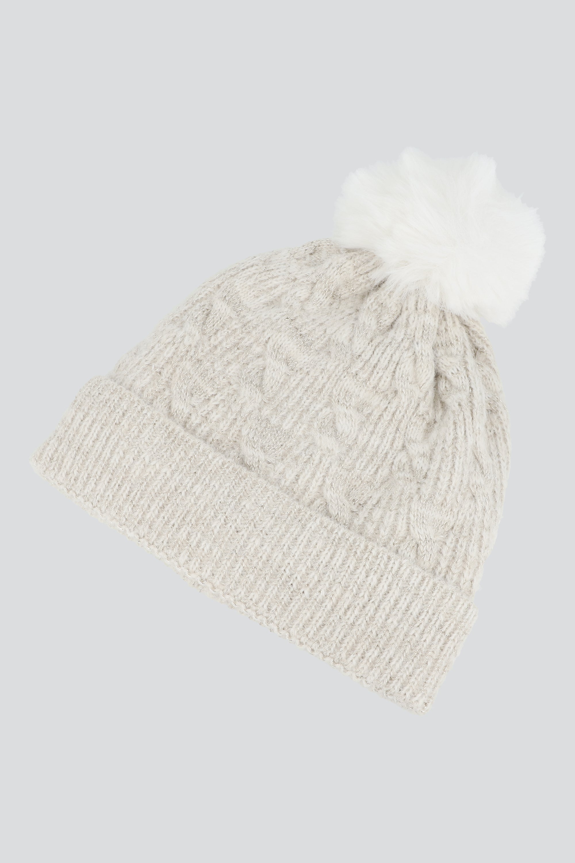 Beanie trenza zigzag HUESO