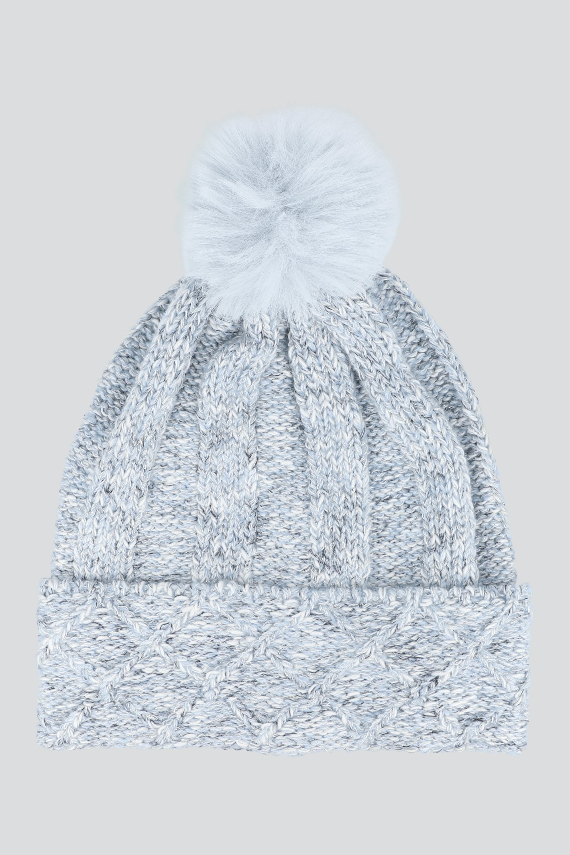 Beanie color jaspe fluffy AZUL