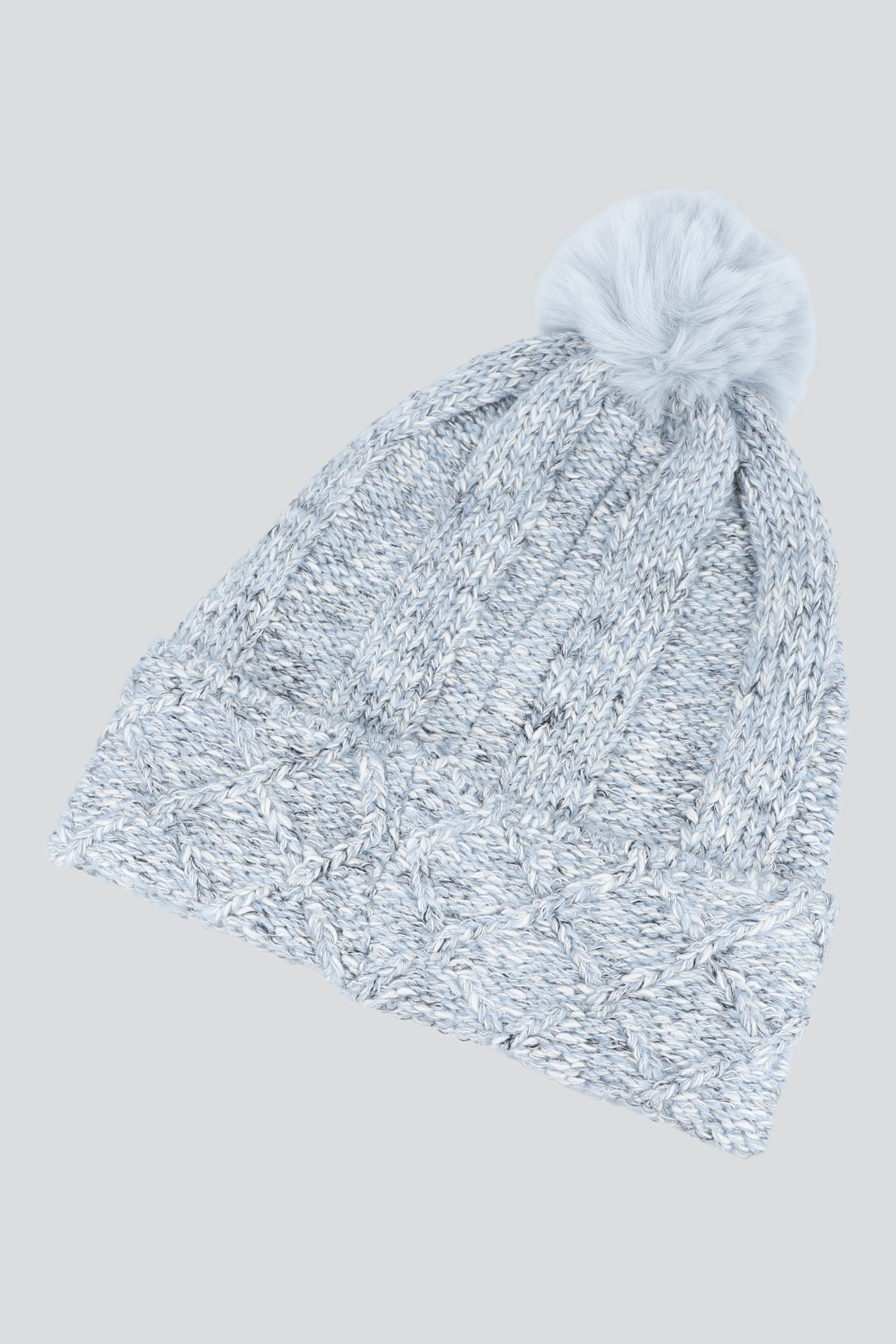 Beanie color jaspe fluffy AZUL