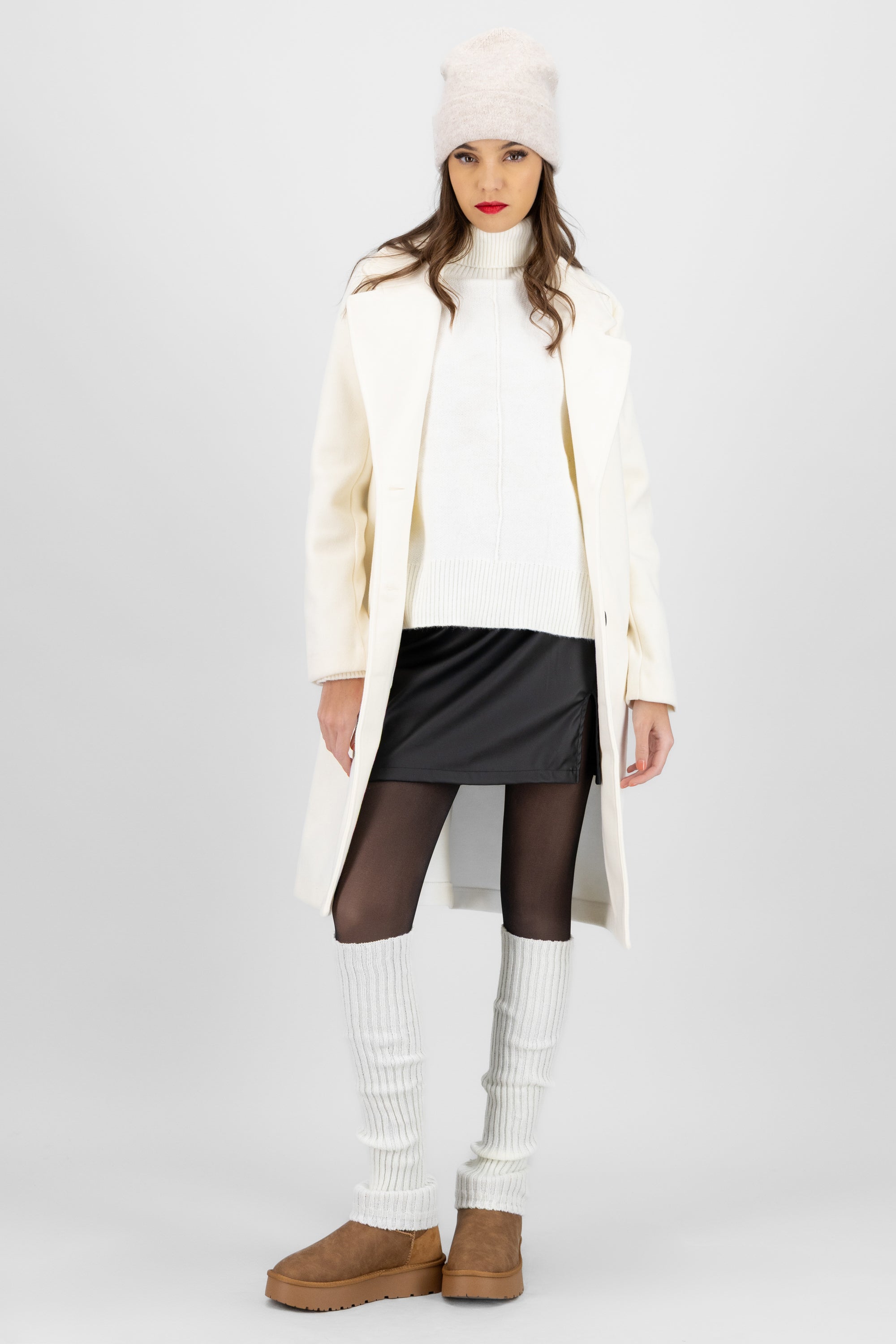 Beanie sencillo jaspeado BEIGE