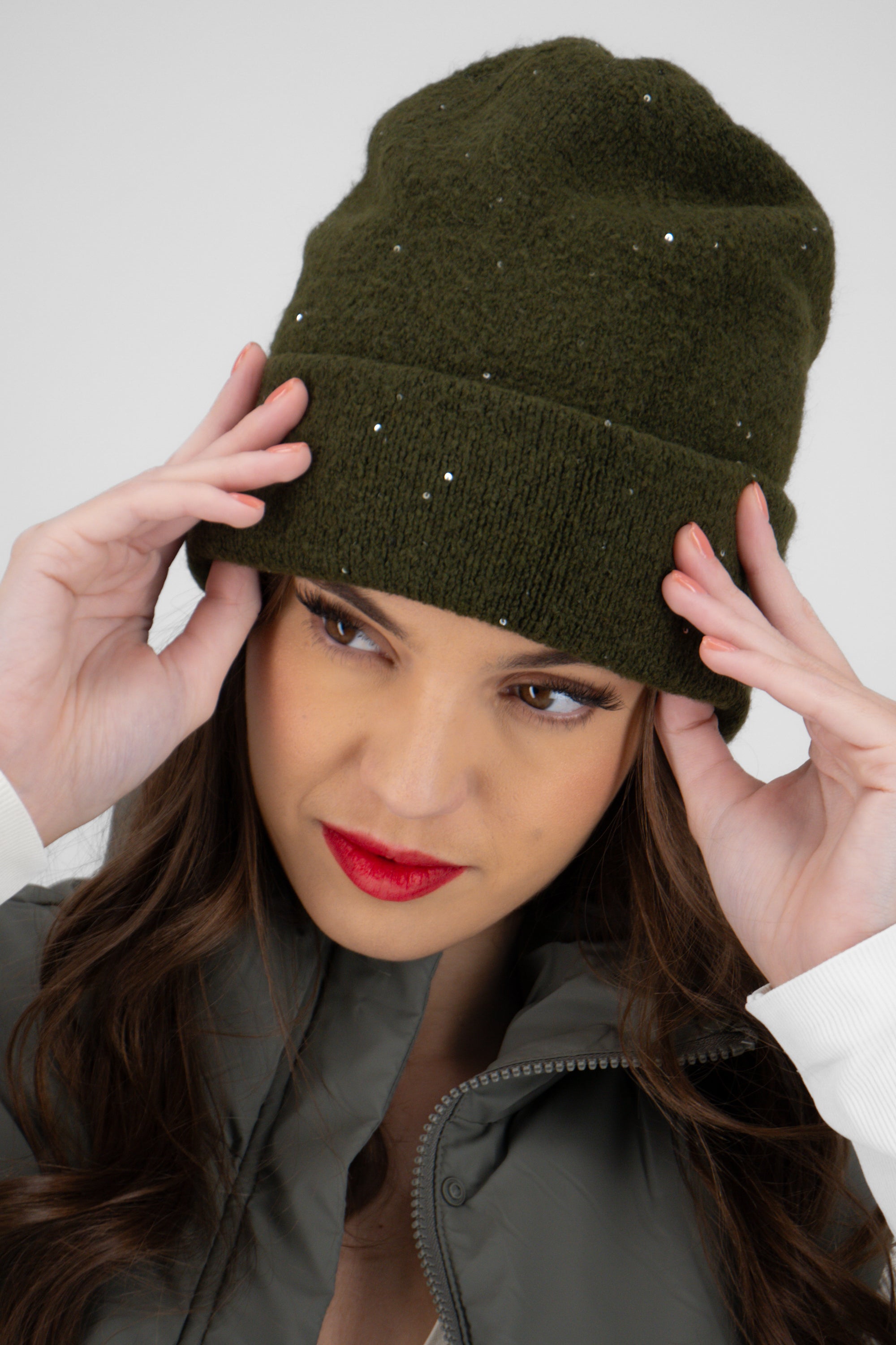 Beanie sencillo jaspeado VERDE