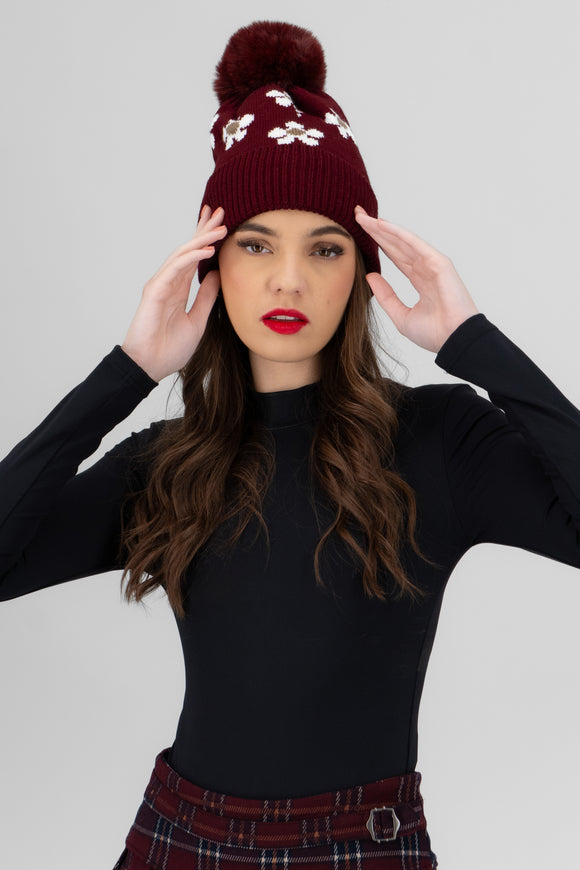 Beanie print flores