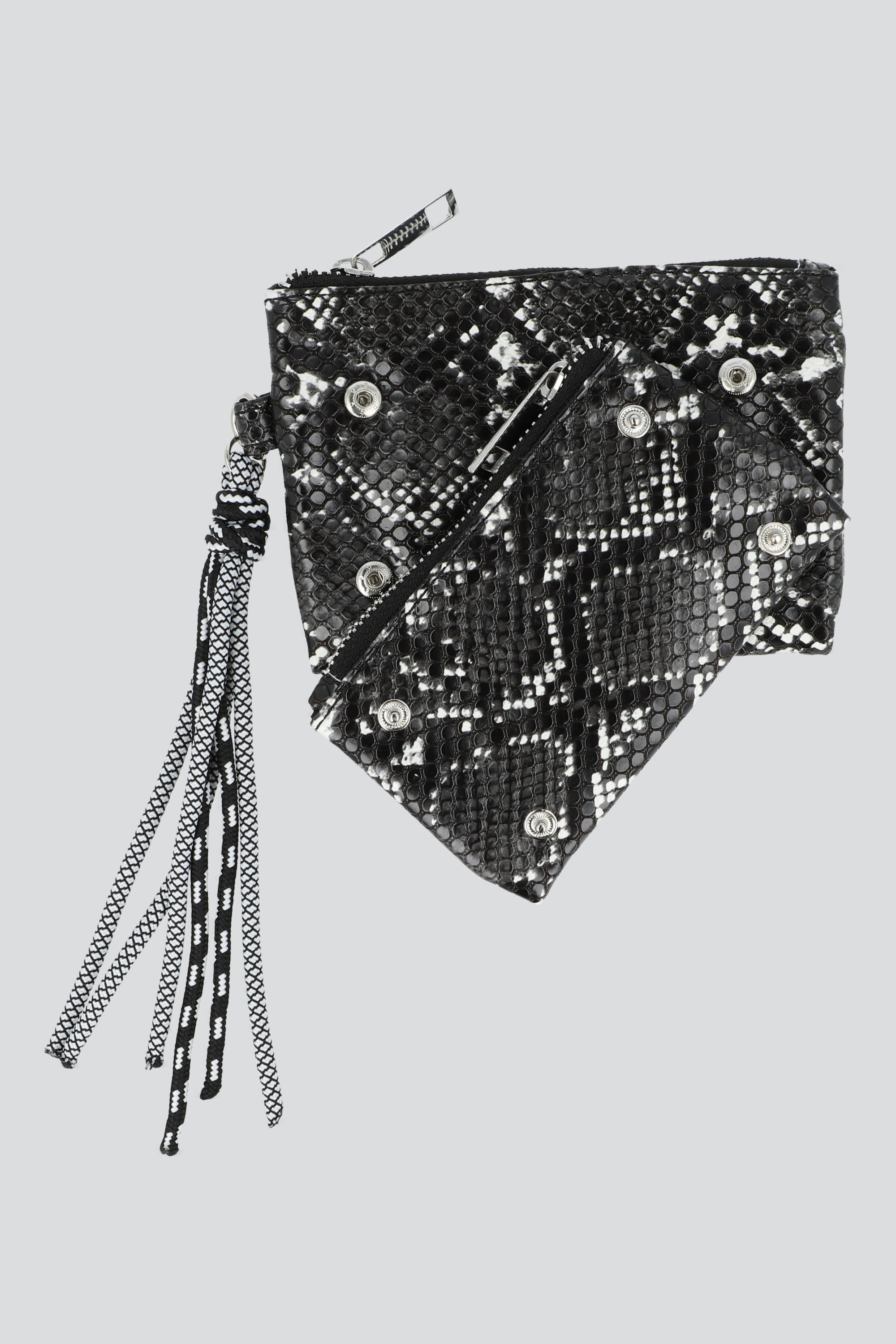 Cartera snk print flecos NEGRO