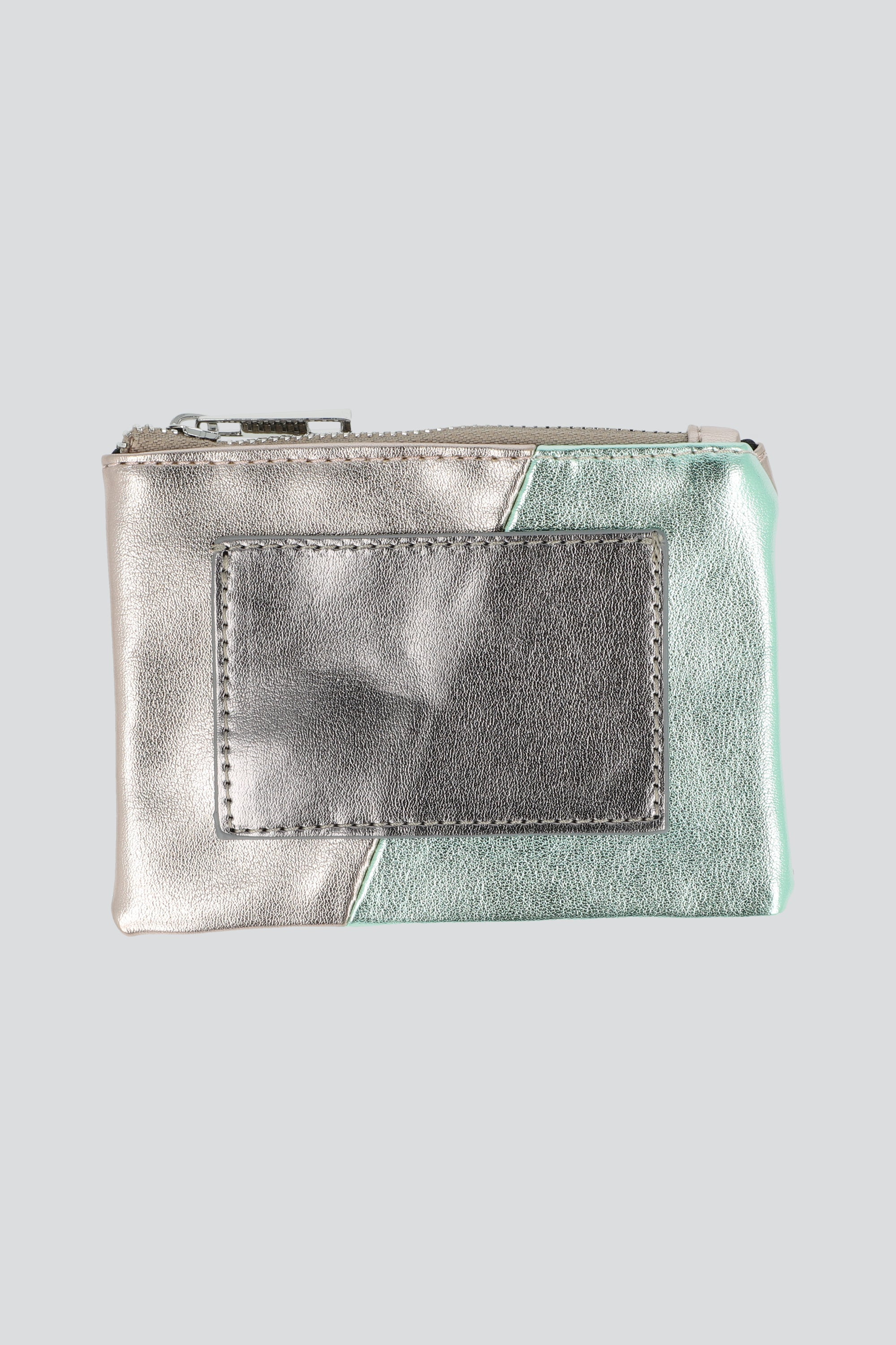 Cartera metalica multicolor VERDE