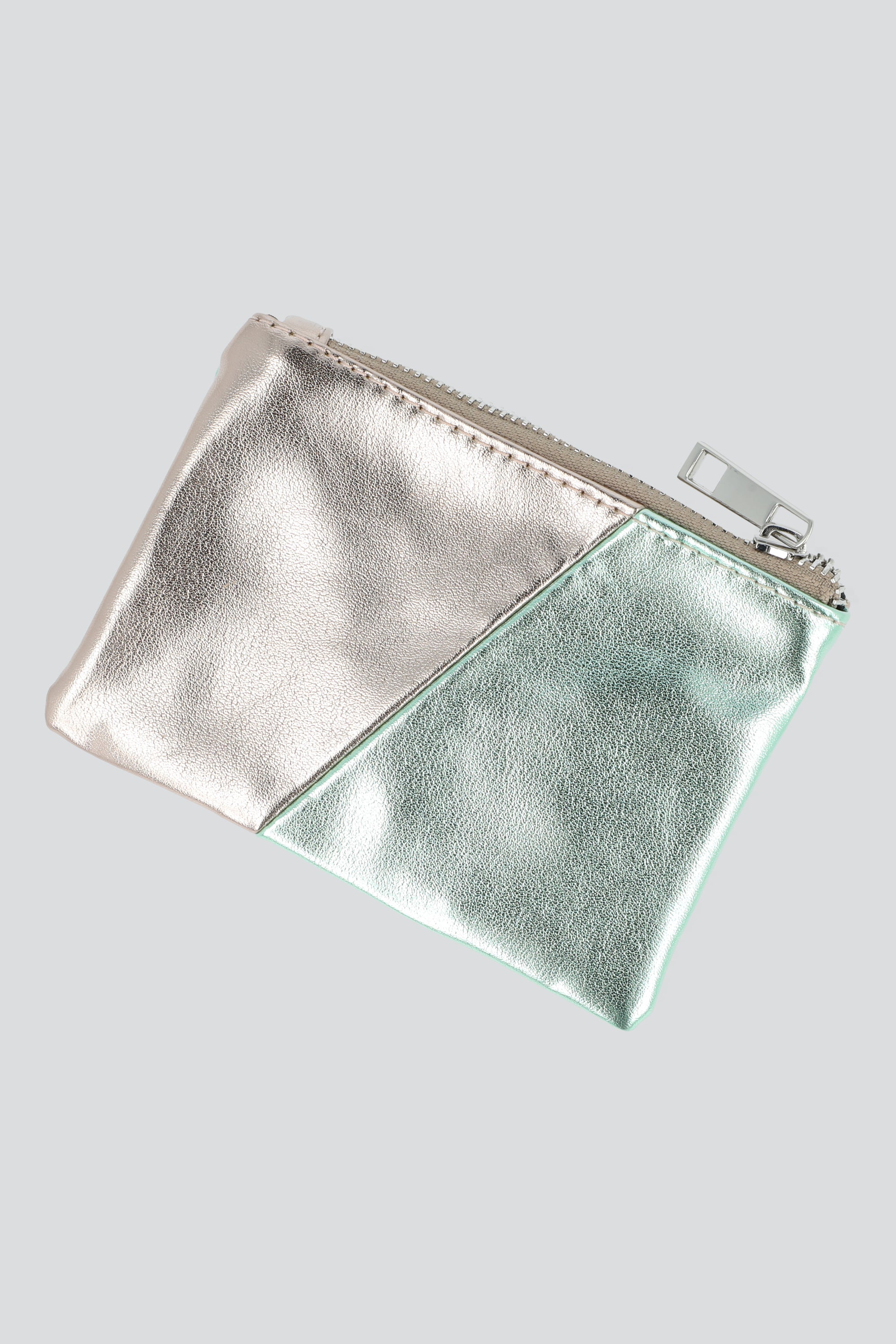 Cartera metalica multicolor VERDE