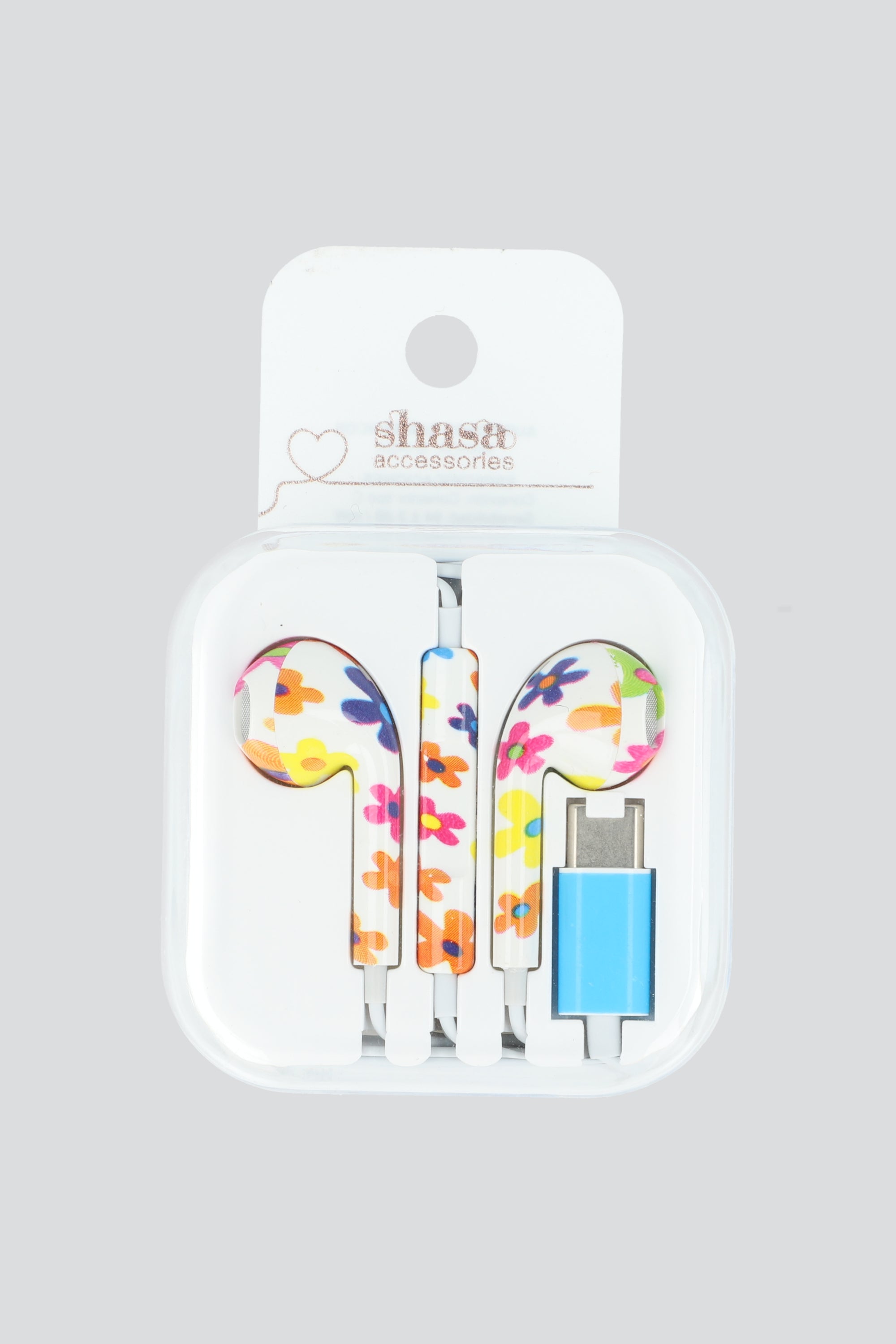 Audifonos print flores tipo c MULTICOLOR