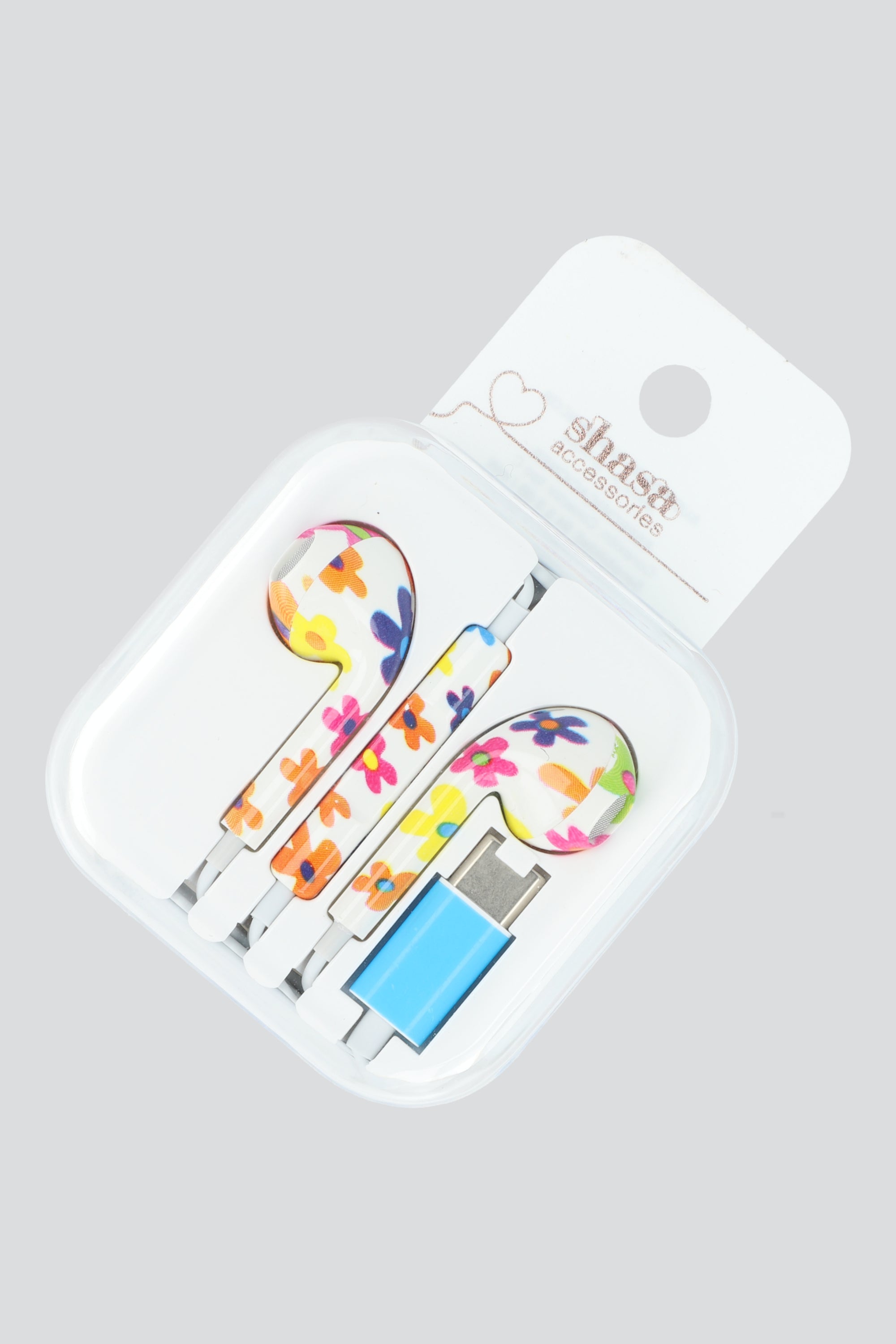 Audifonos print flores tipo c MULTICOLOR