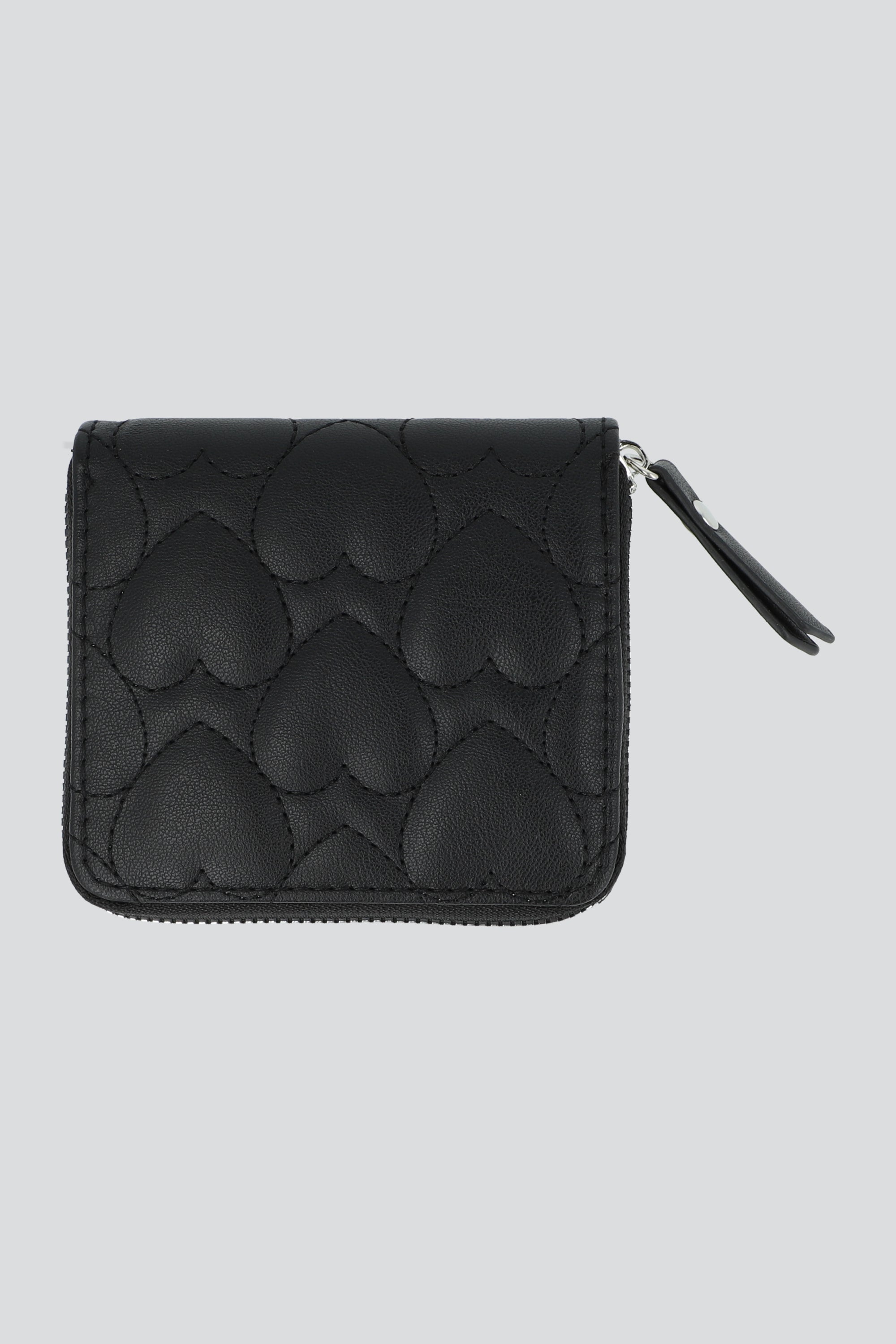 Cartera corazones relieve NEGRO