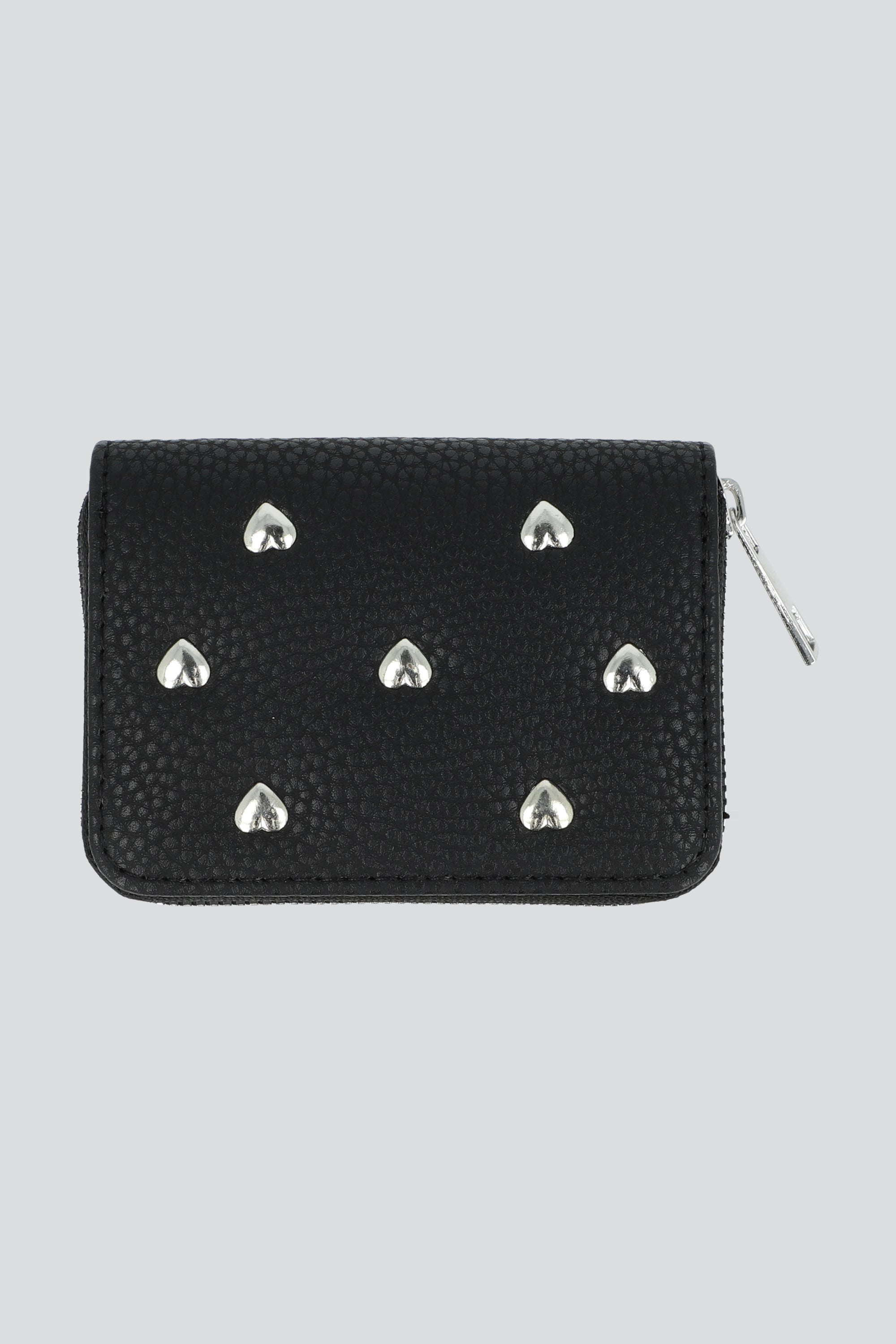 Cartera studs corazones NEGRO