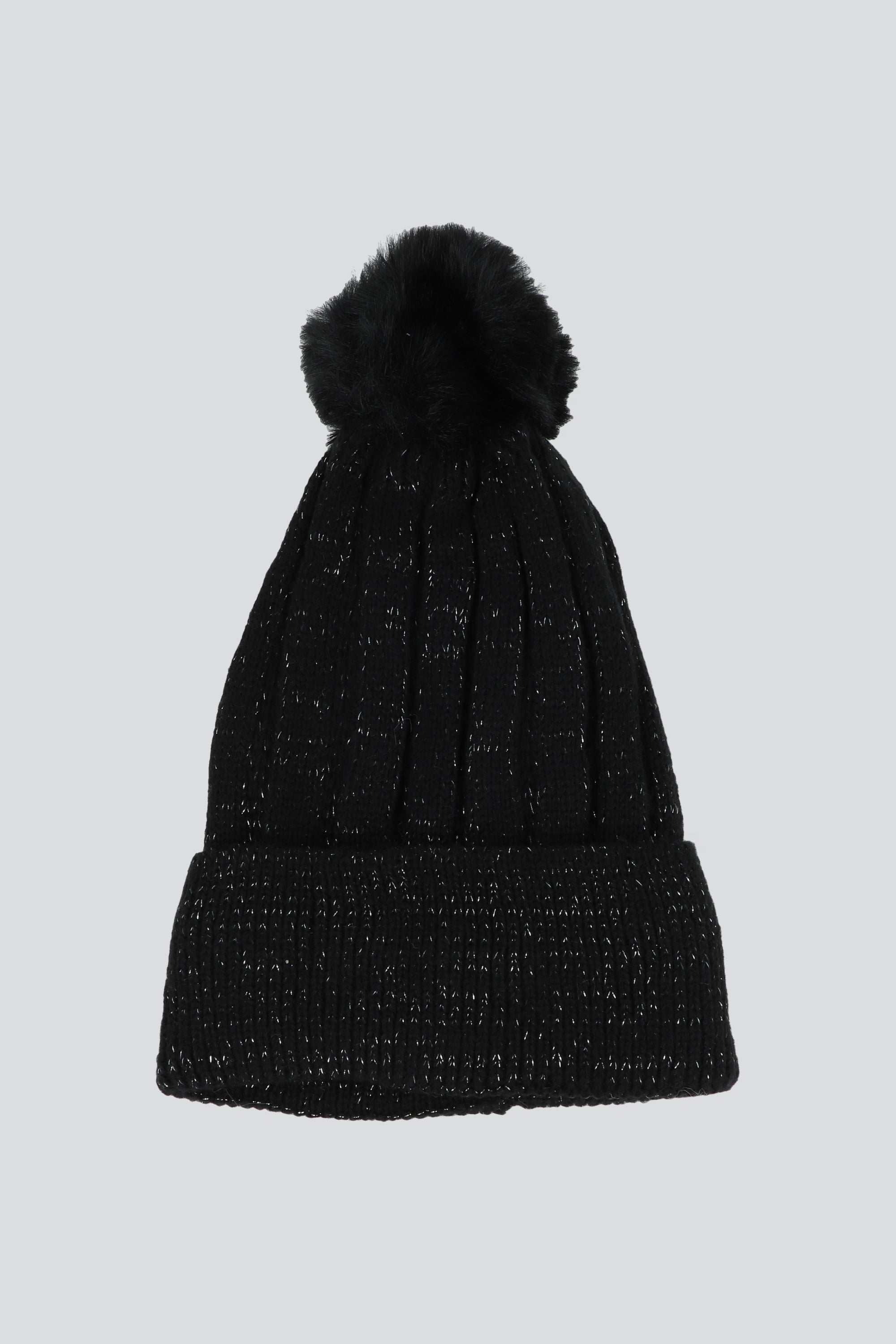 Beanie jaspe lurex NEGRO
