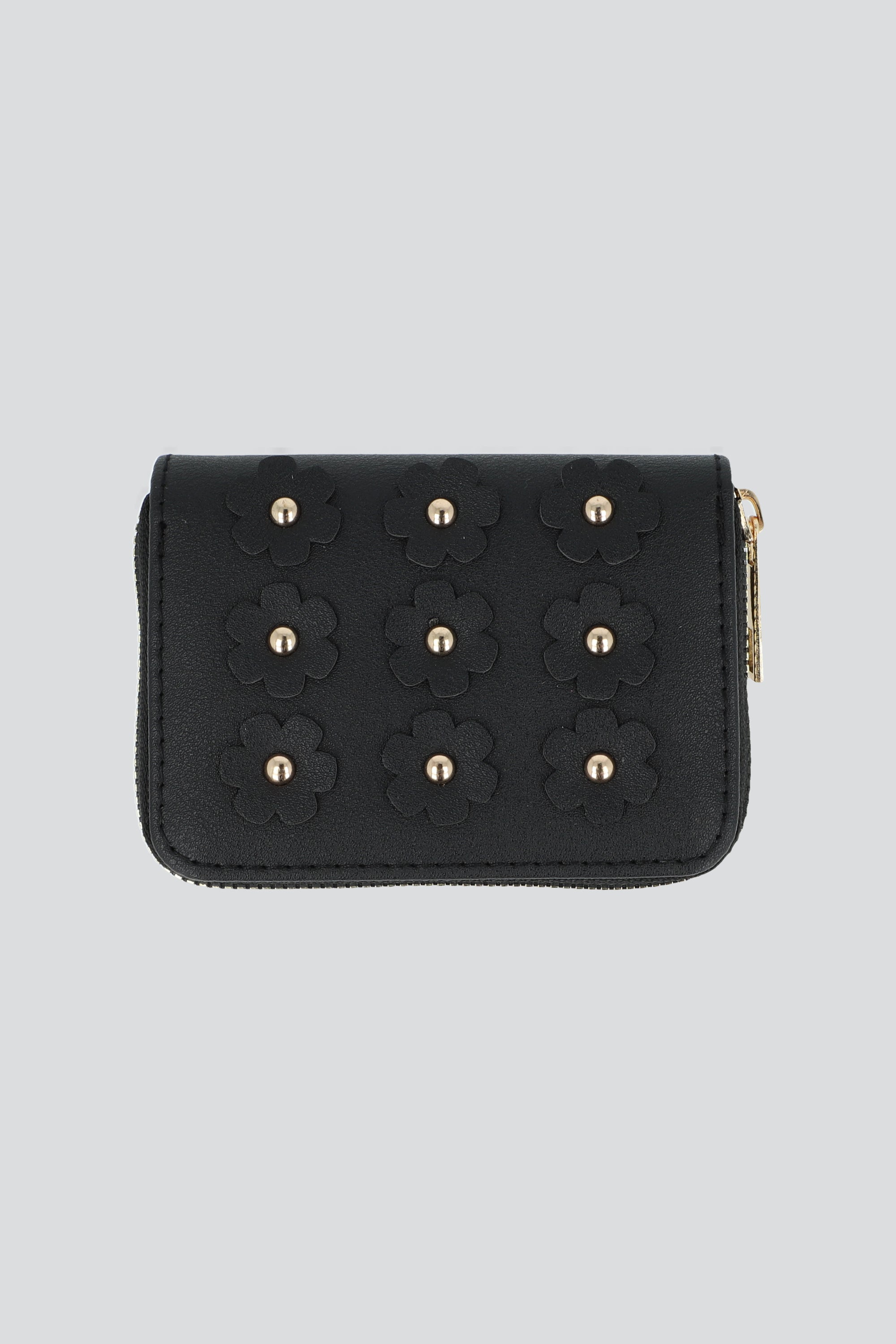 Cartera flores 3D NEGRO
