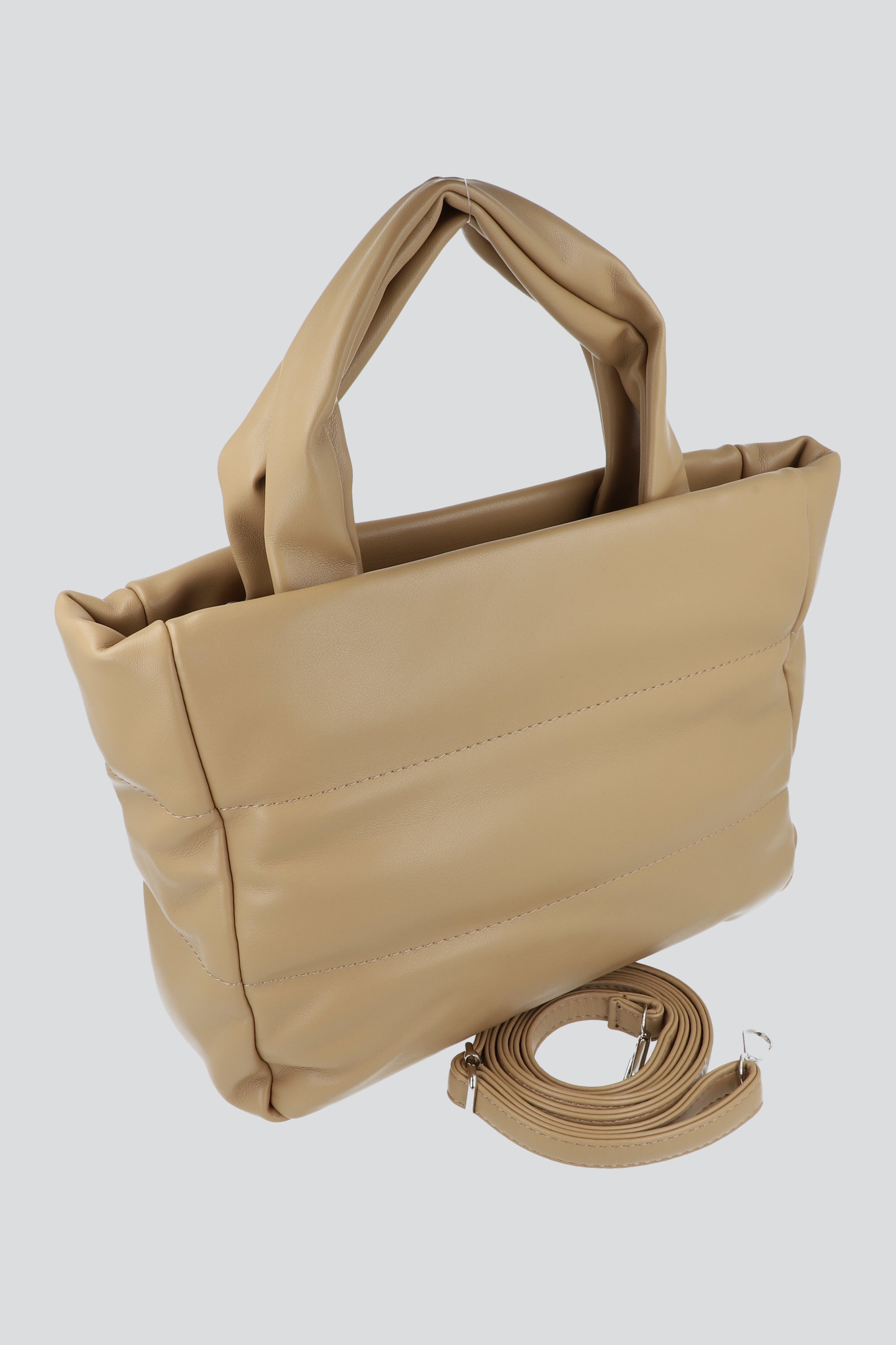 Bolsa tote puffer BEIGE