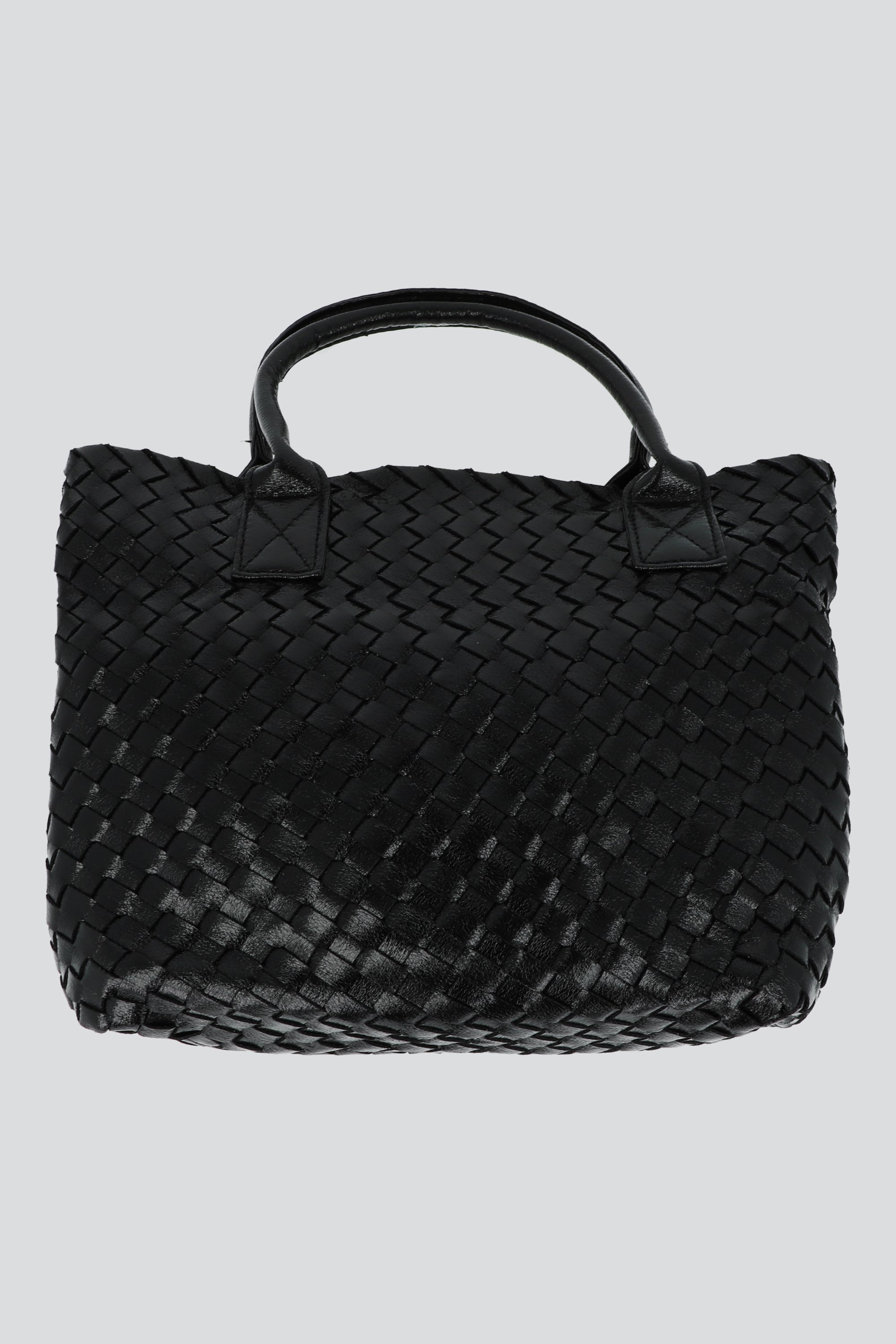 Bolsa tote efecto tejida NEGRO