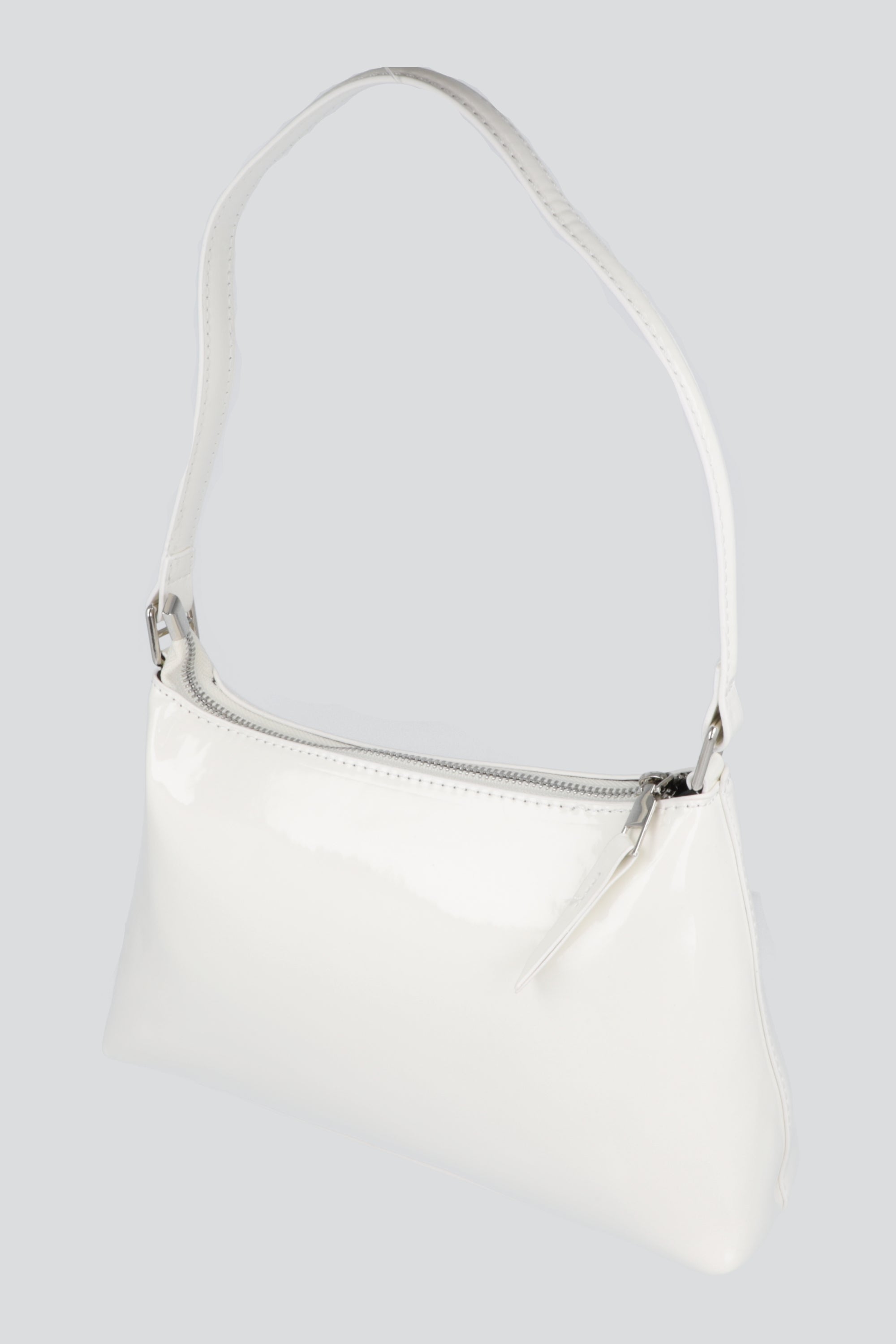 Bolsa baguette charol HUESO