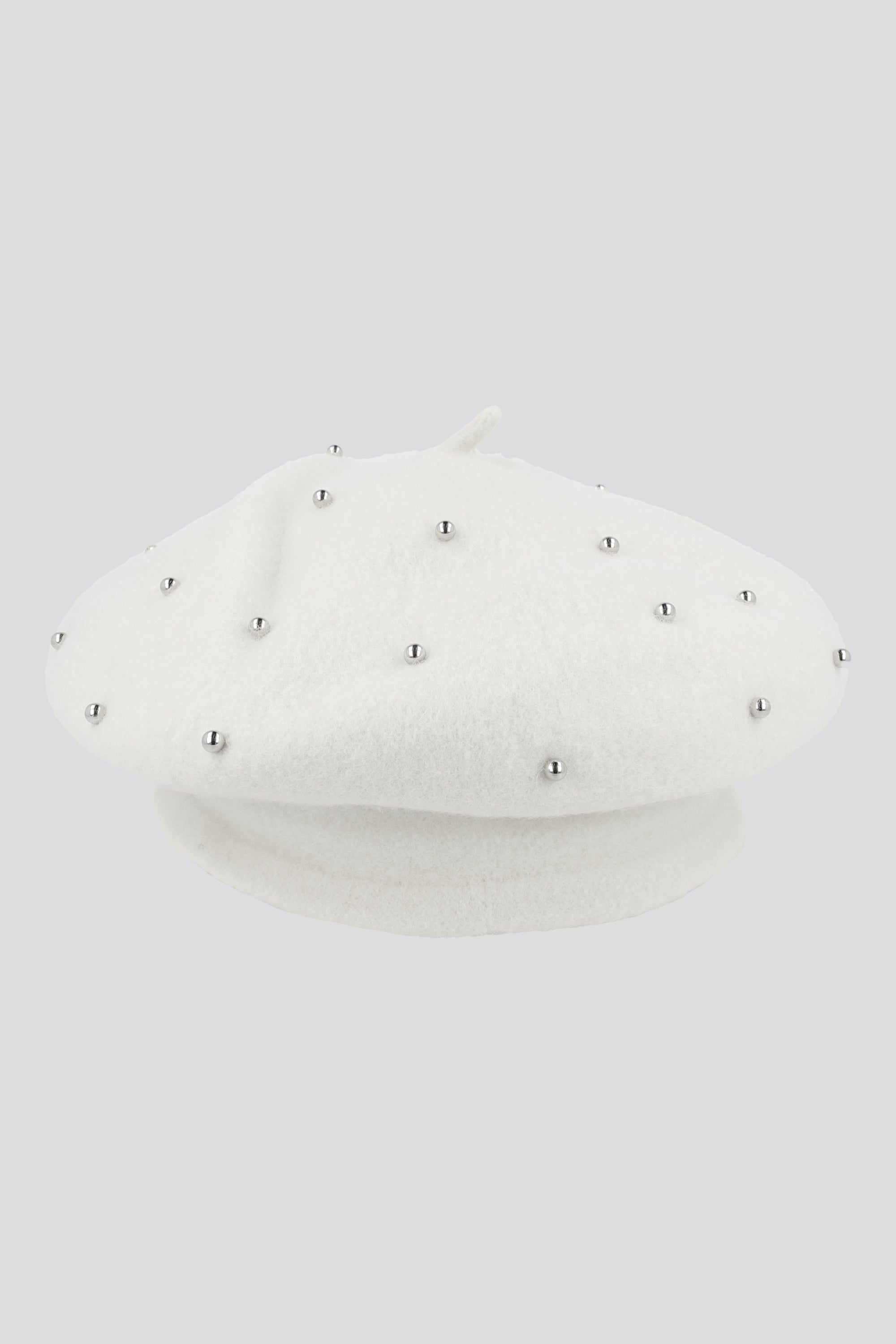 Boina perlas metalica BEIGE