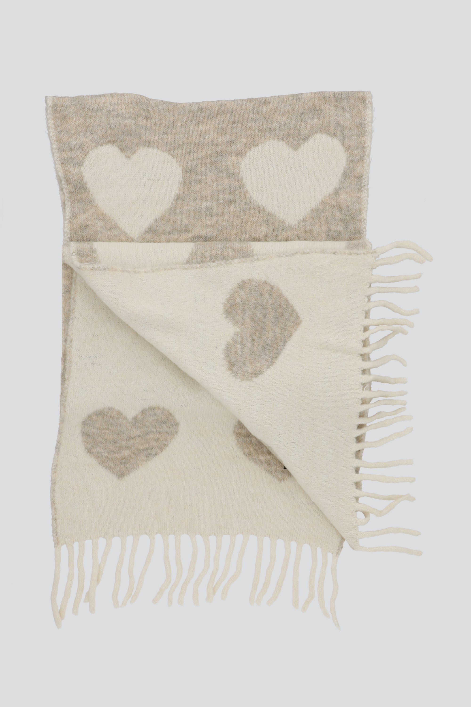Bufanda corazones BEIGE
