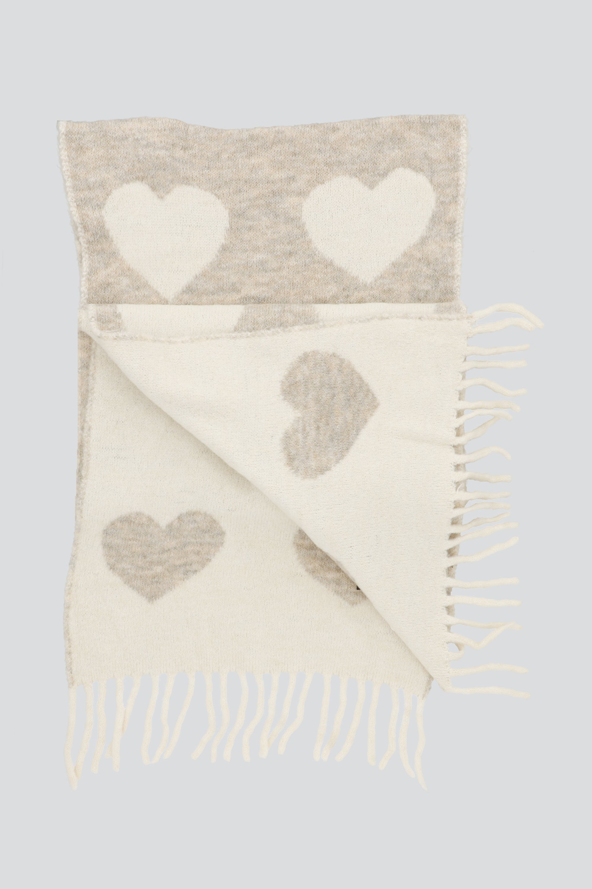 Bufanda corazones BEIGE