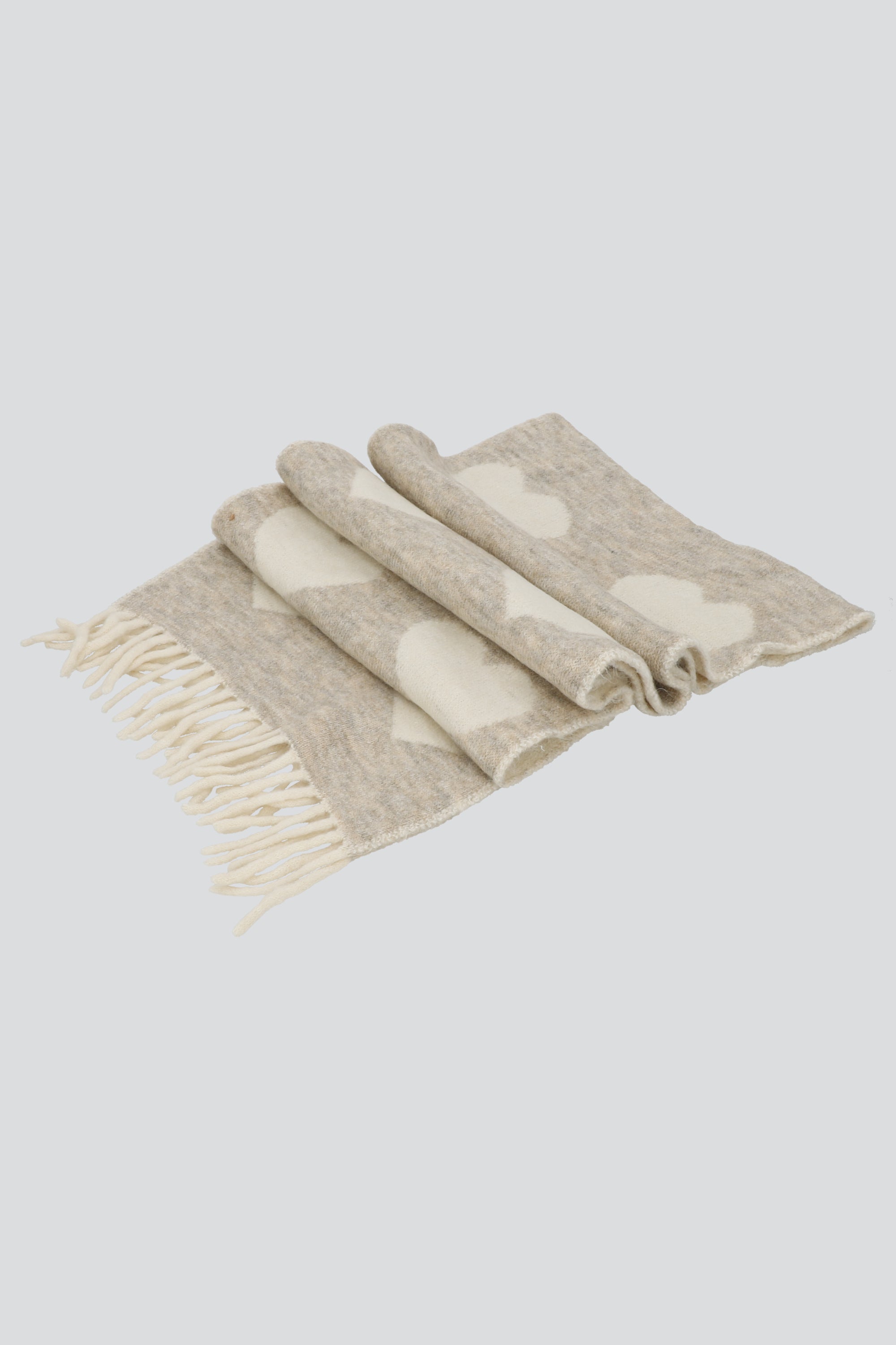 Bufanda corazones BEIGE