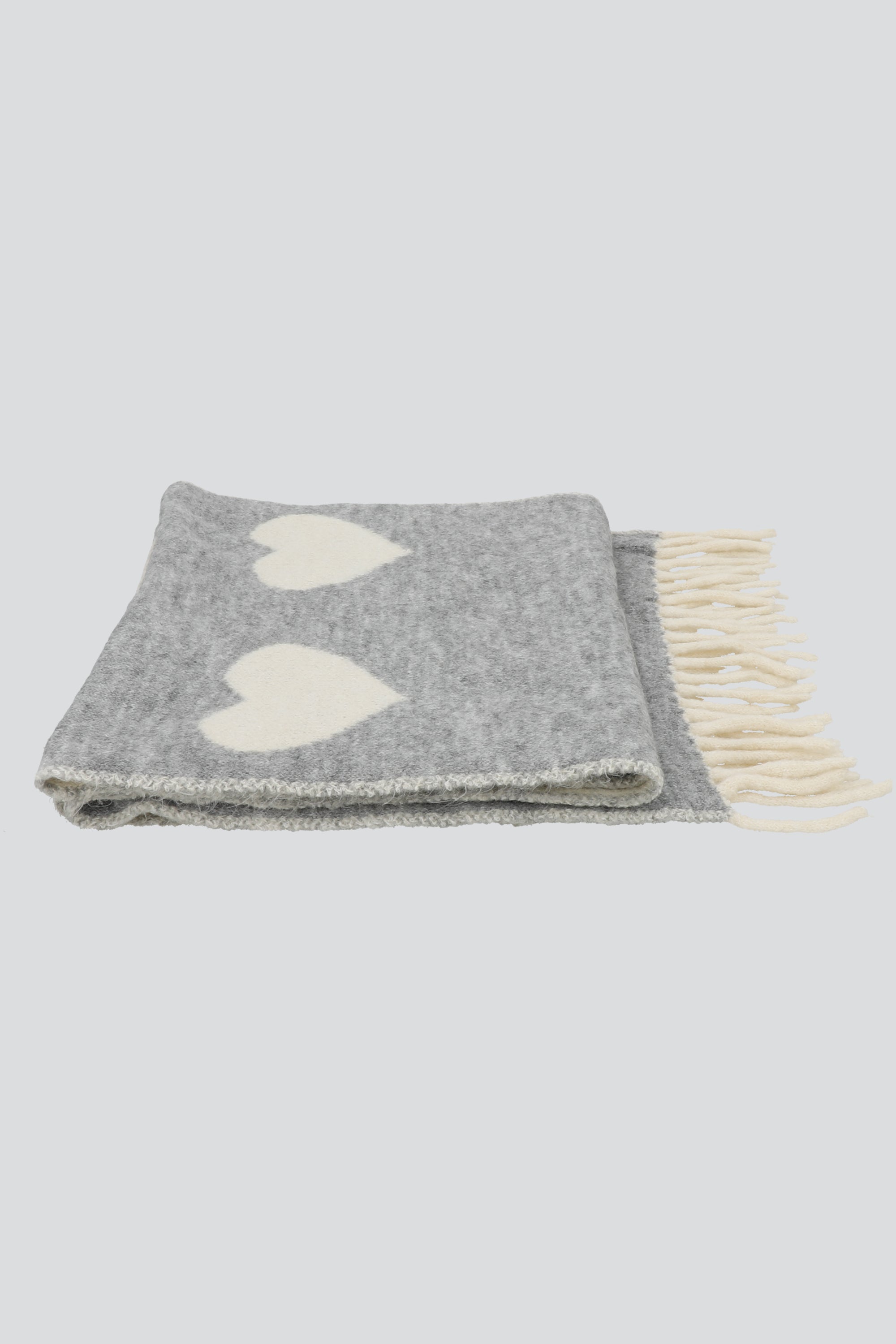 Bufanda corazones GRIS