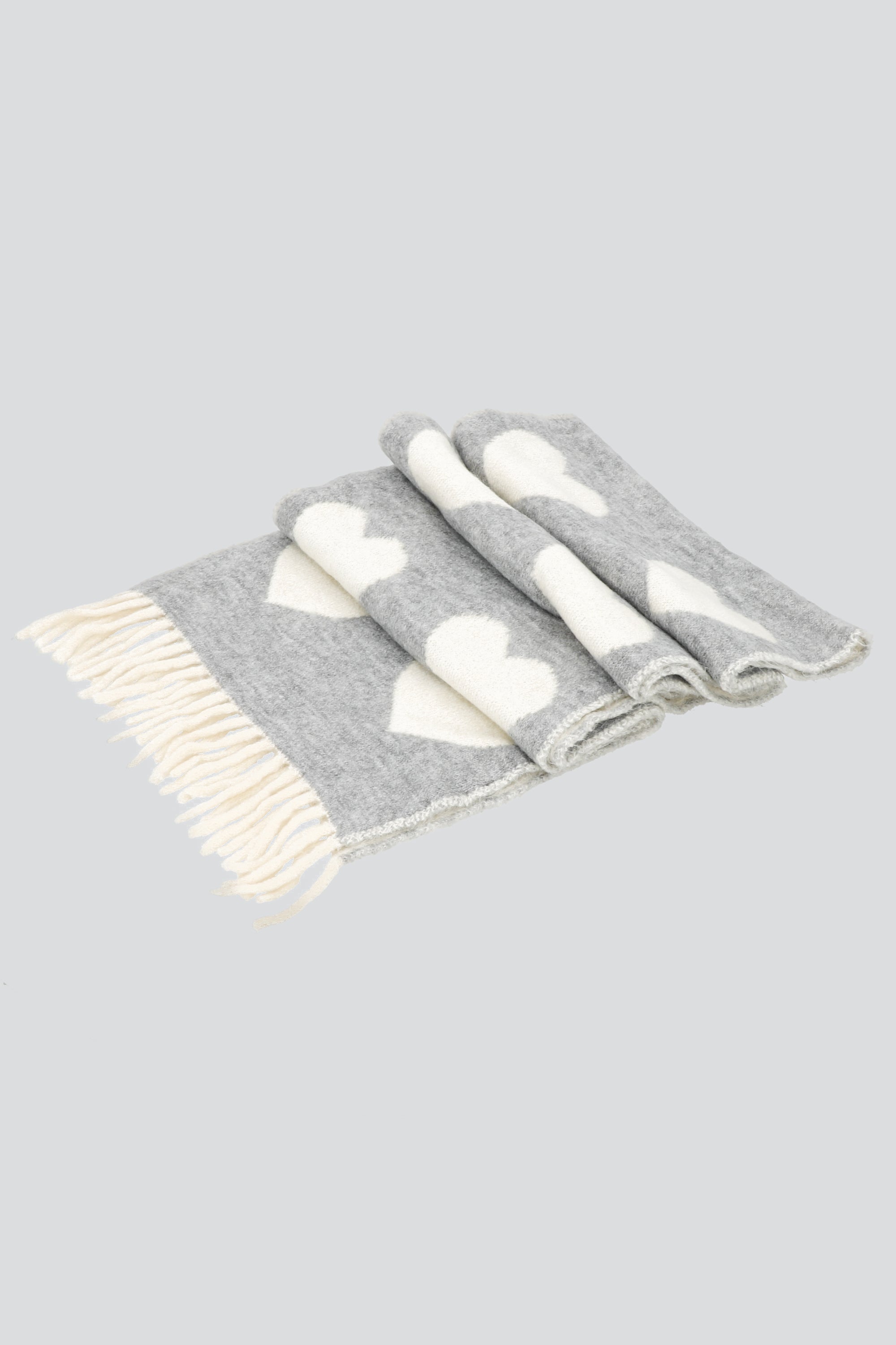 Bufanda corazones GRIS