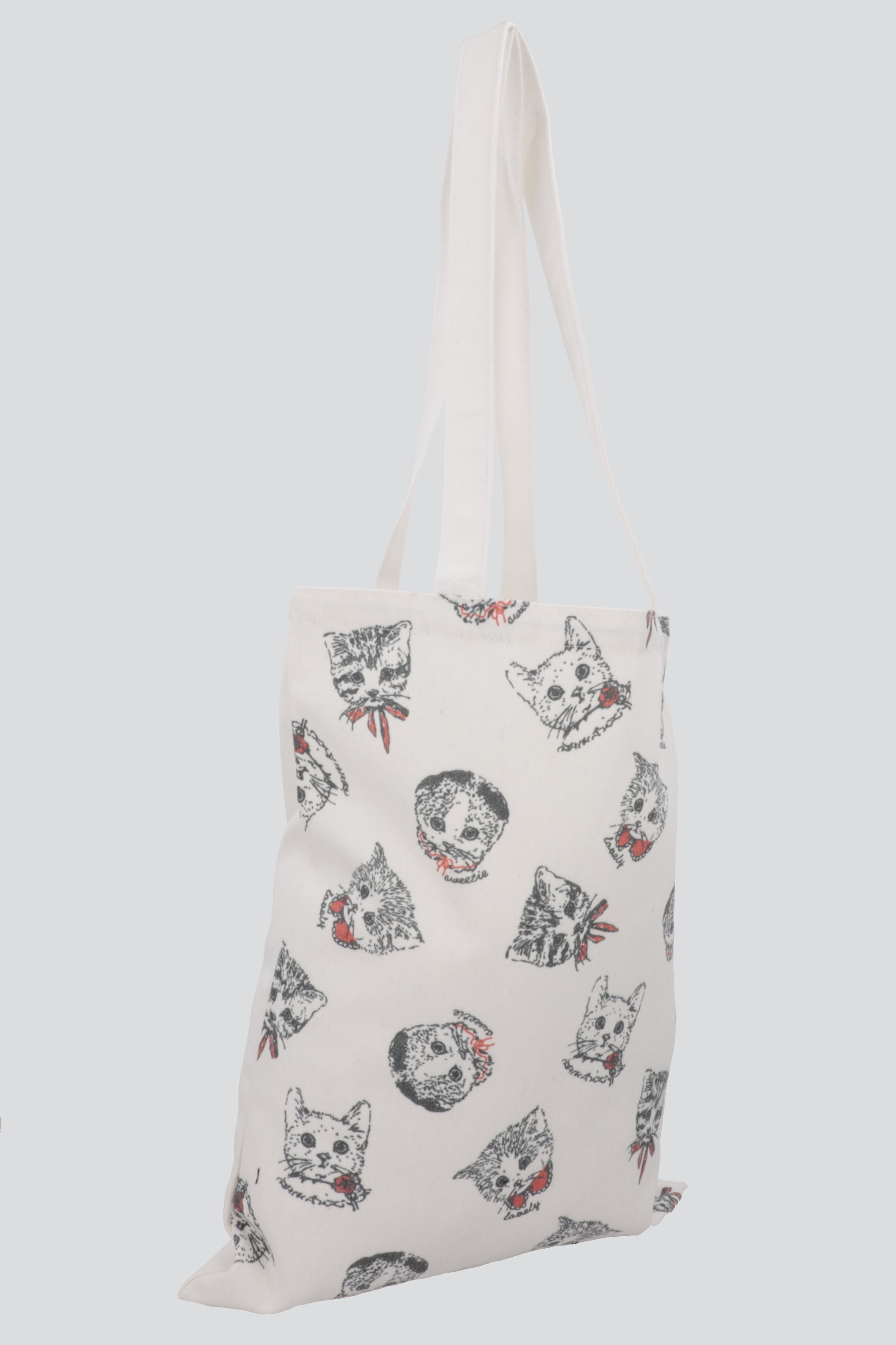Bolsa tote print gatos NEGRO
