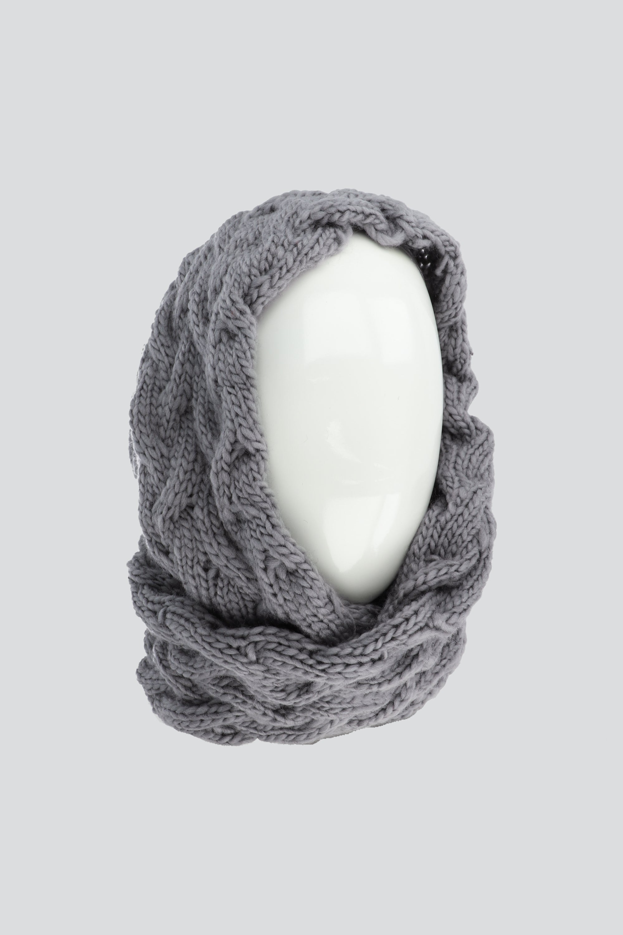 Bufanda cuello trenzado GRIS