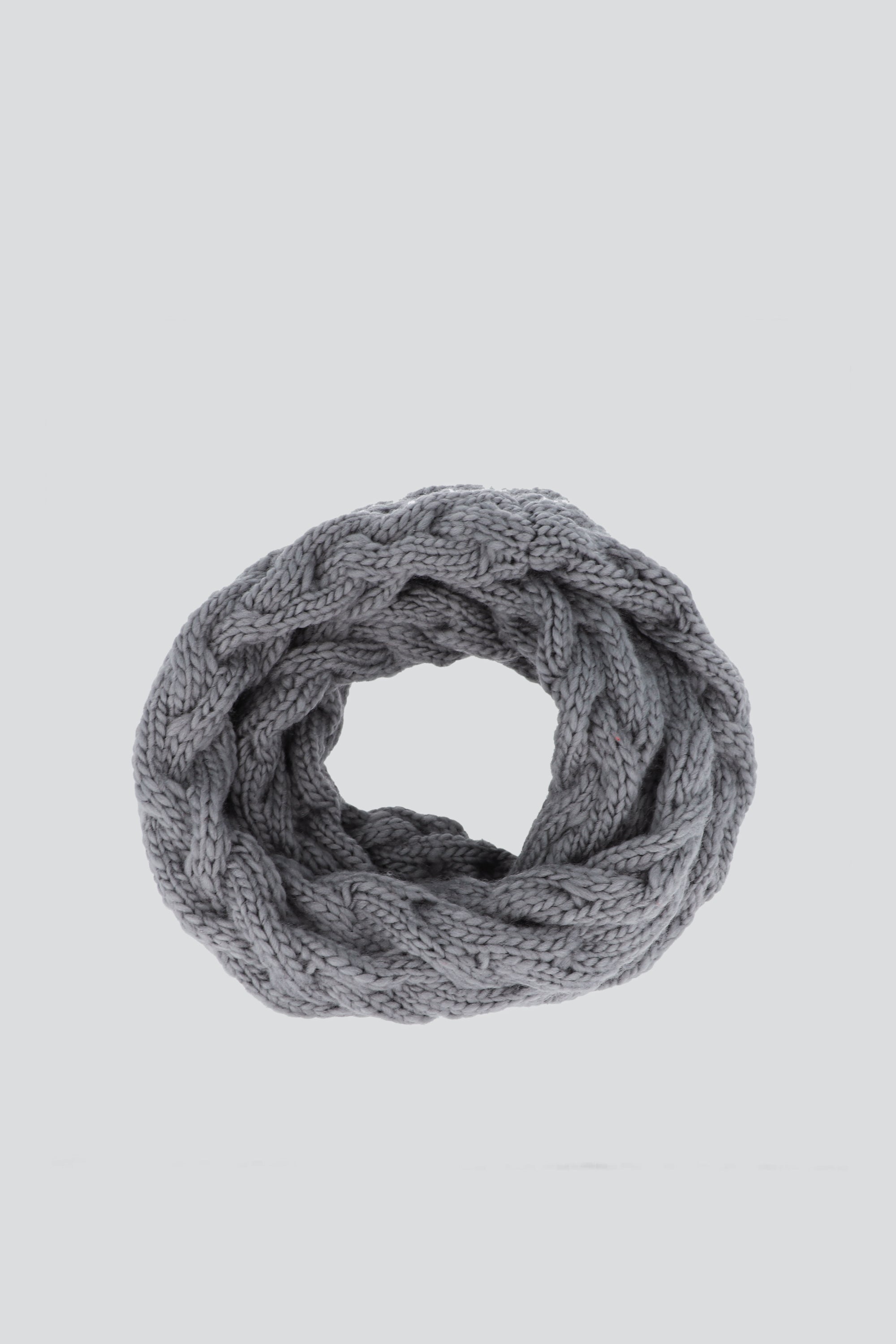 Bufanda cuello trenzado GRIS