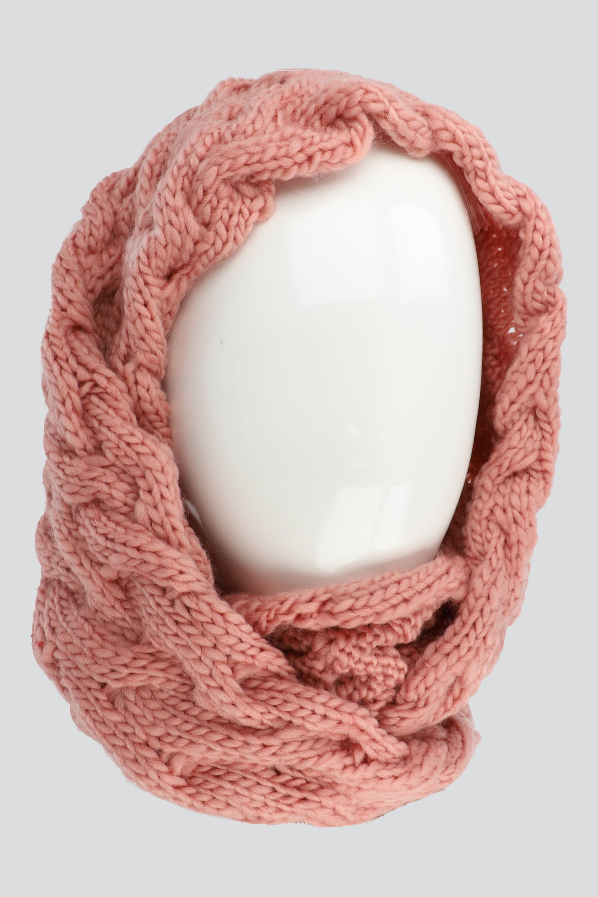 Bufanda cuello trenzado ROSA
