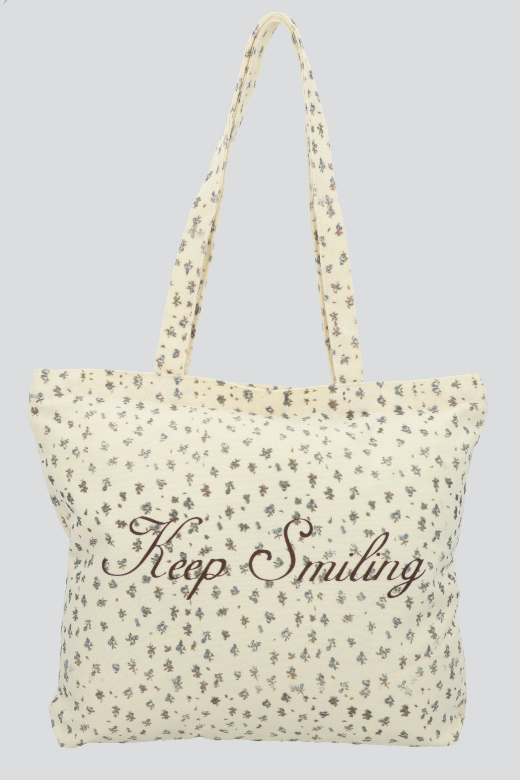 Bolsa tote mini print flores AZUL