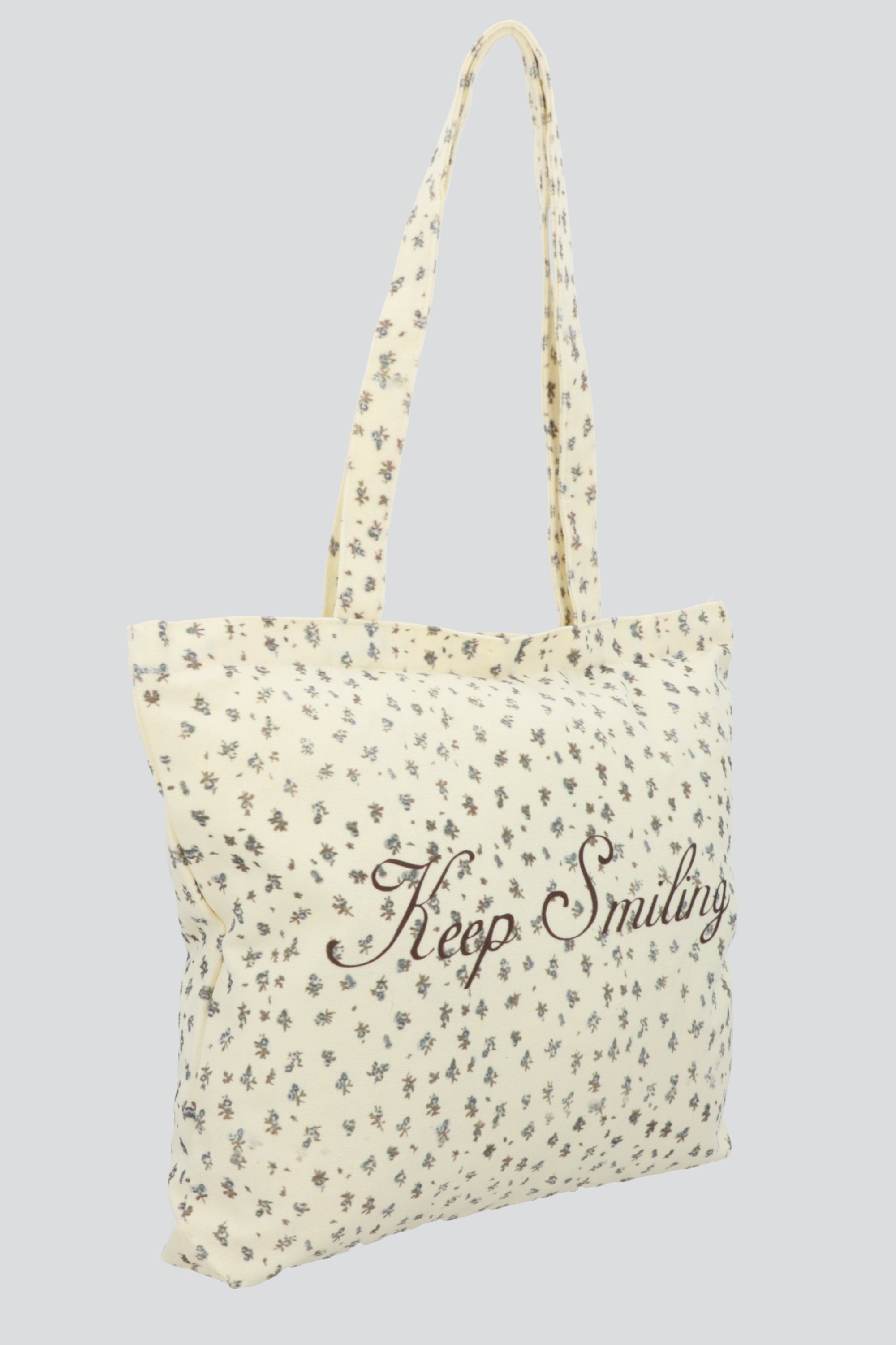 Bolsa tote mini print flores AZUL