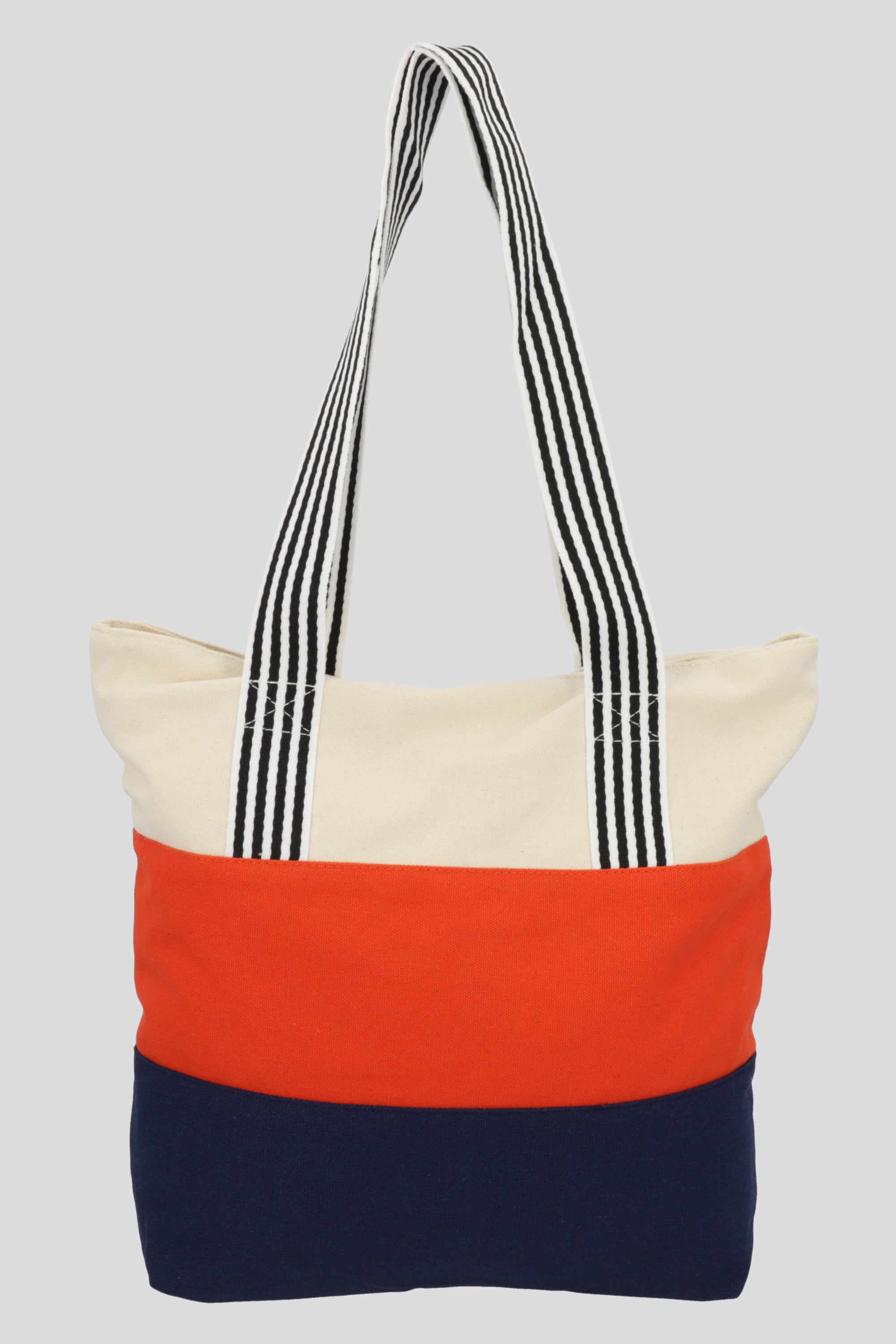 Bolsa tote tricolor NARANJA